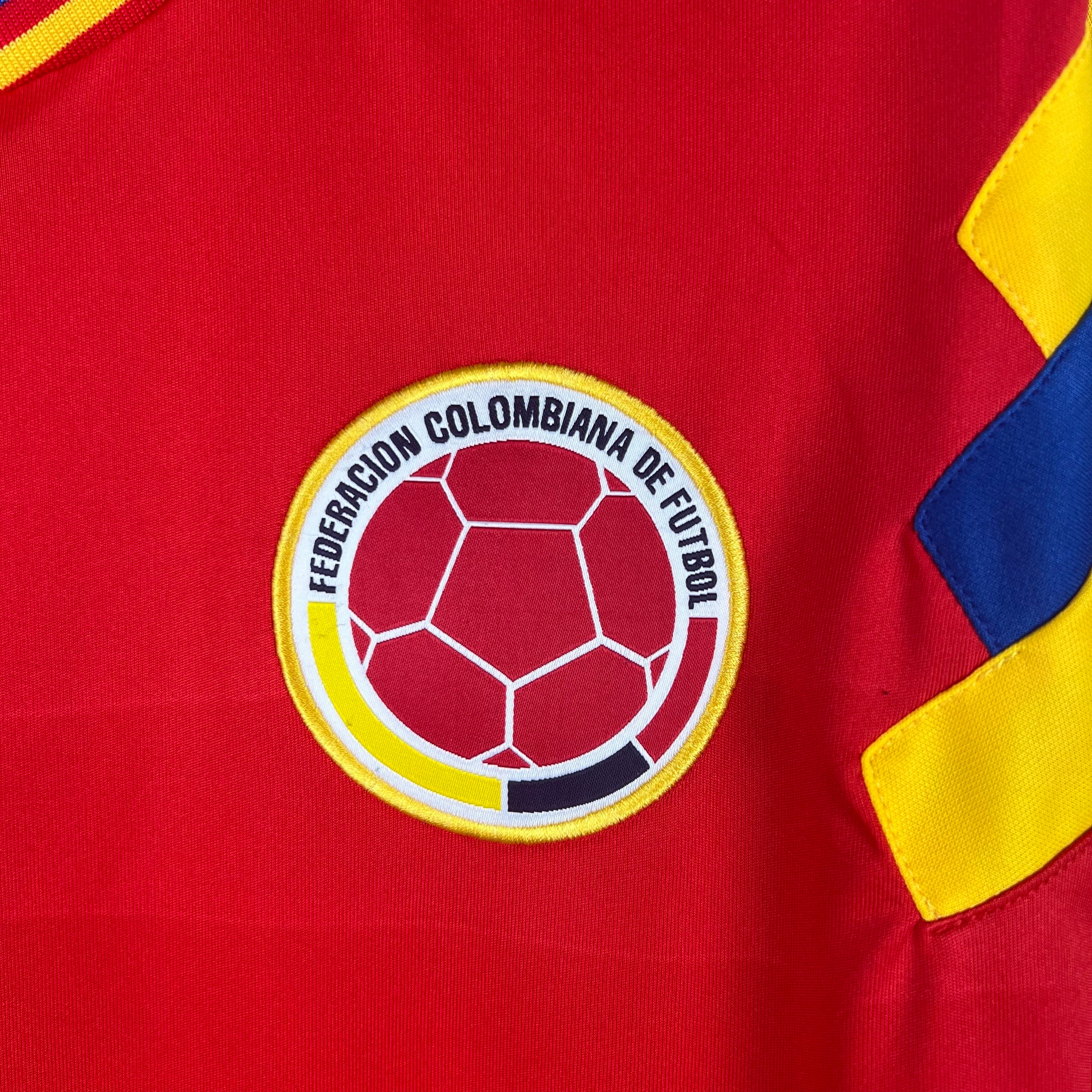 1980s Colombia Retro Football Shirt | Red Yellow Home