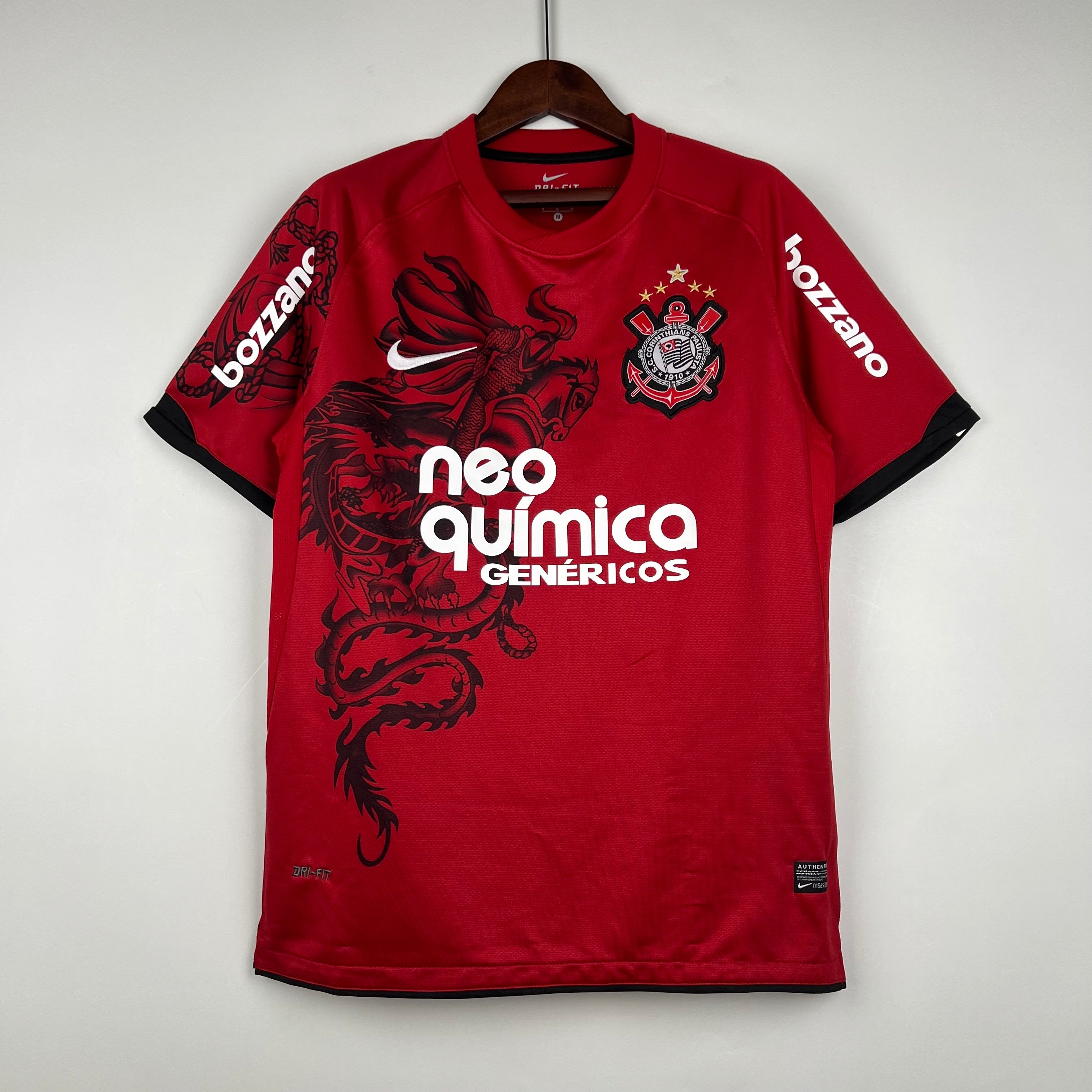 1940s Corinthians Retro Football Shirt | Red Black Home