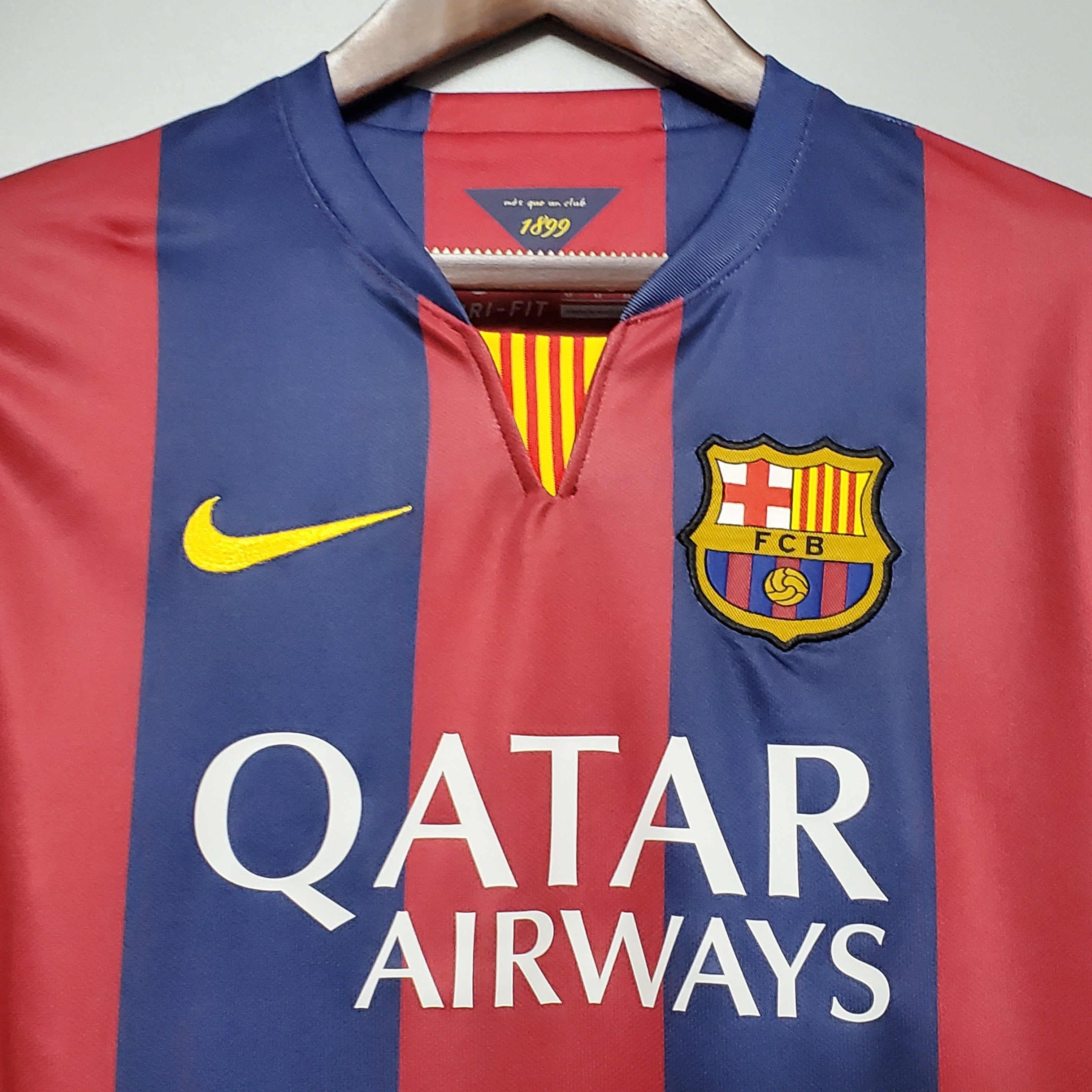 2010s Barcelona Retro Football Shirt | Red Blue Home