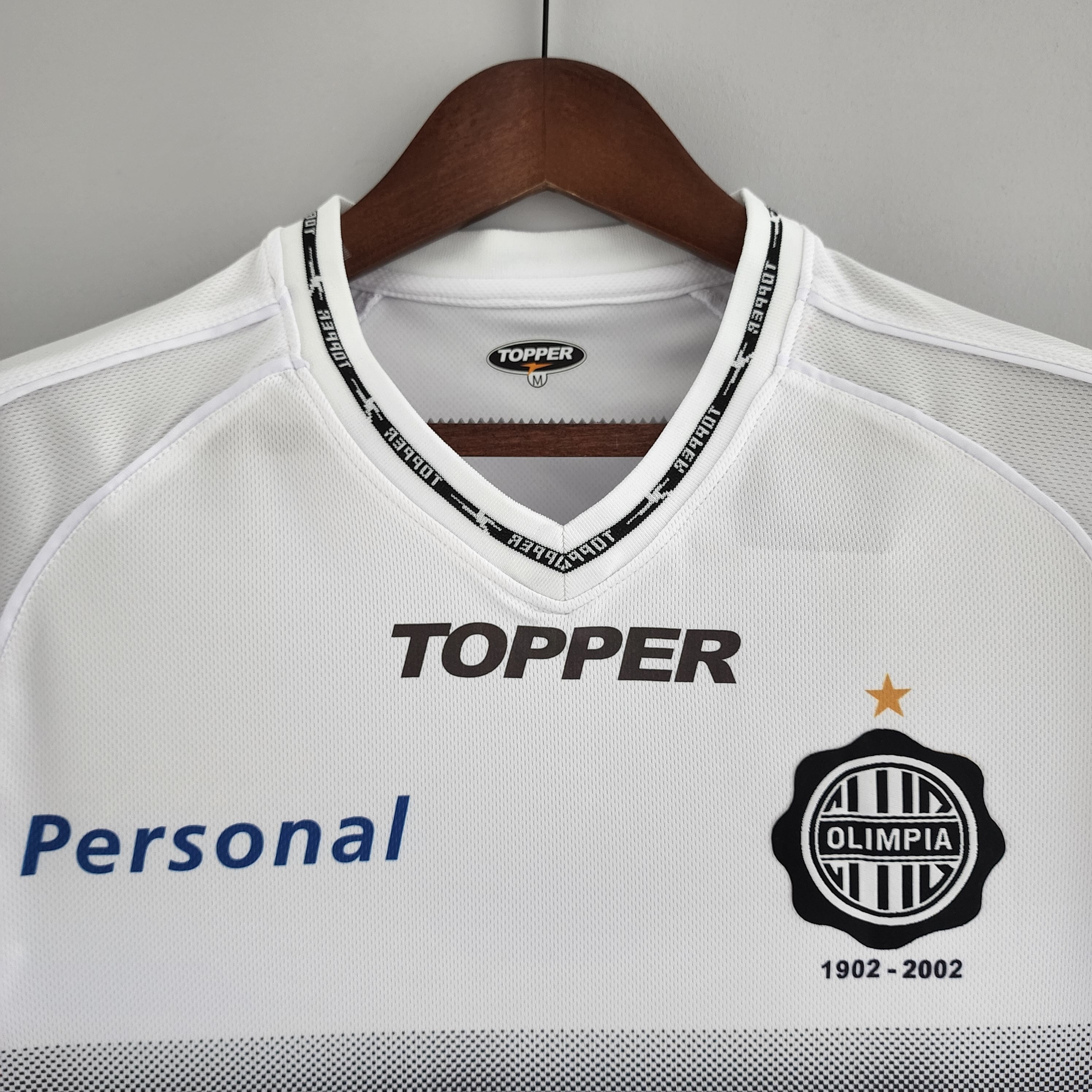 2000s Olimpia Retro Football Shirt | White Black Home