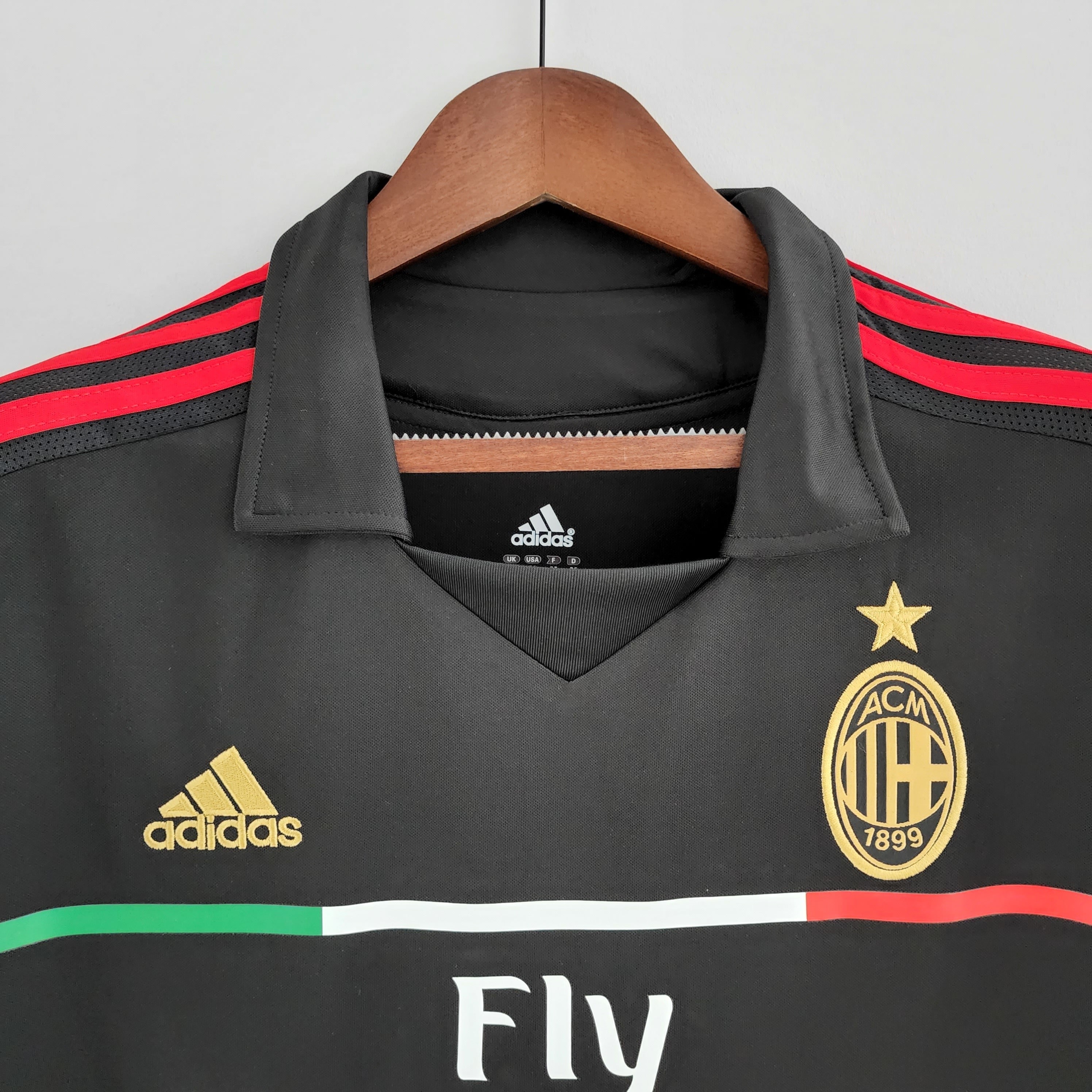 2010s AC Milan Retro Football Shirt | Black Red Home