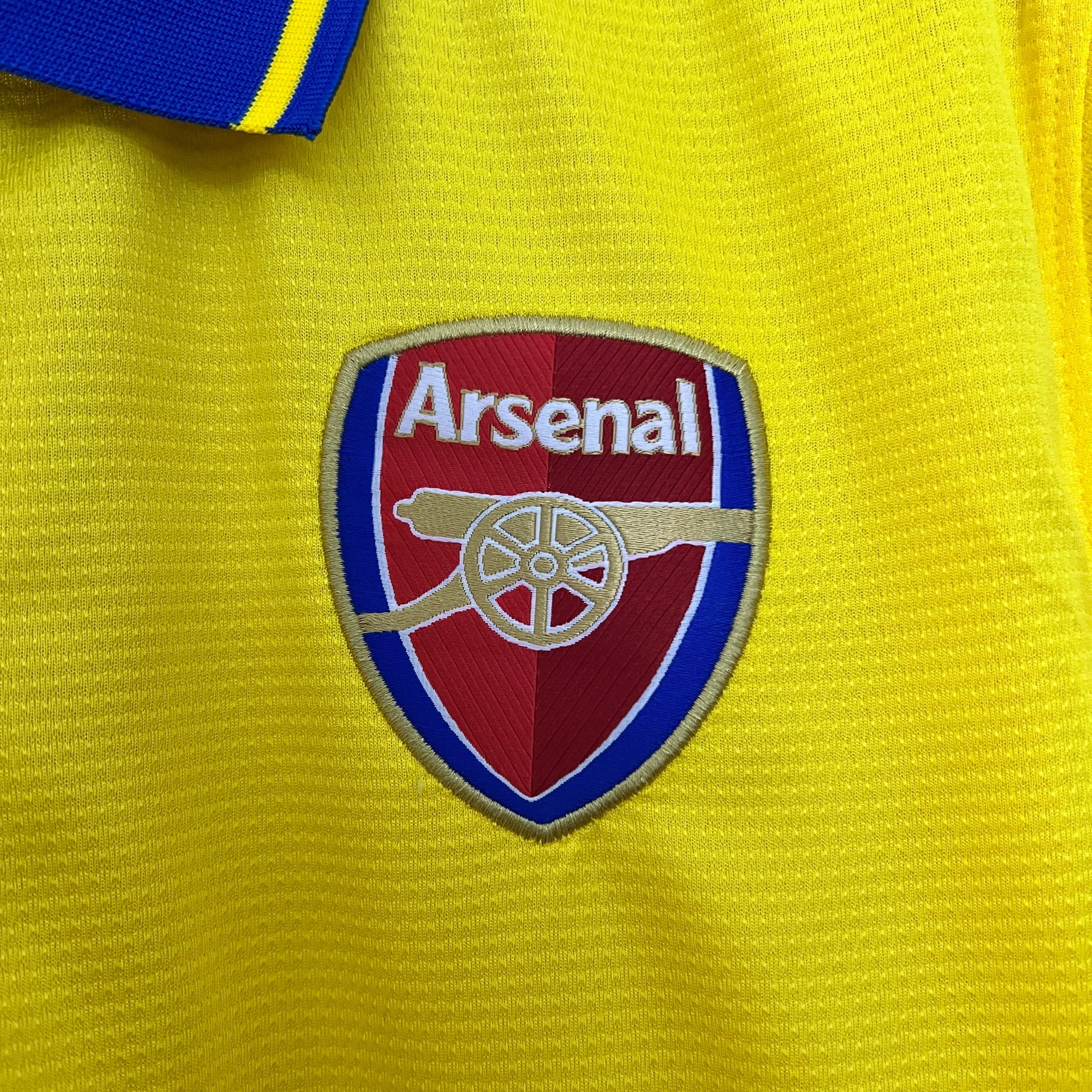 2010s Arsenal Retro Football Shirt | Yellow Blue Away