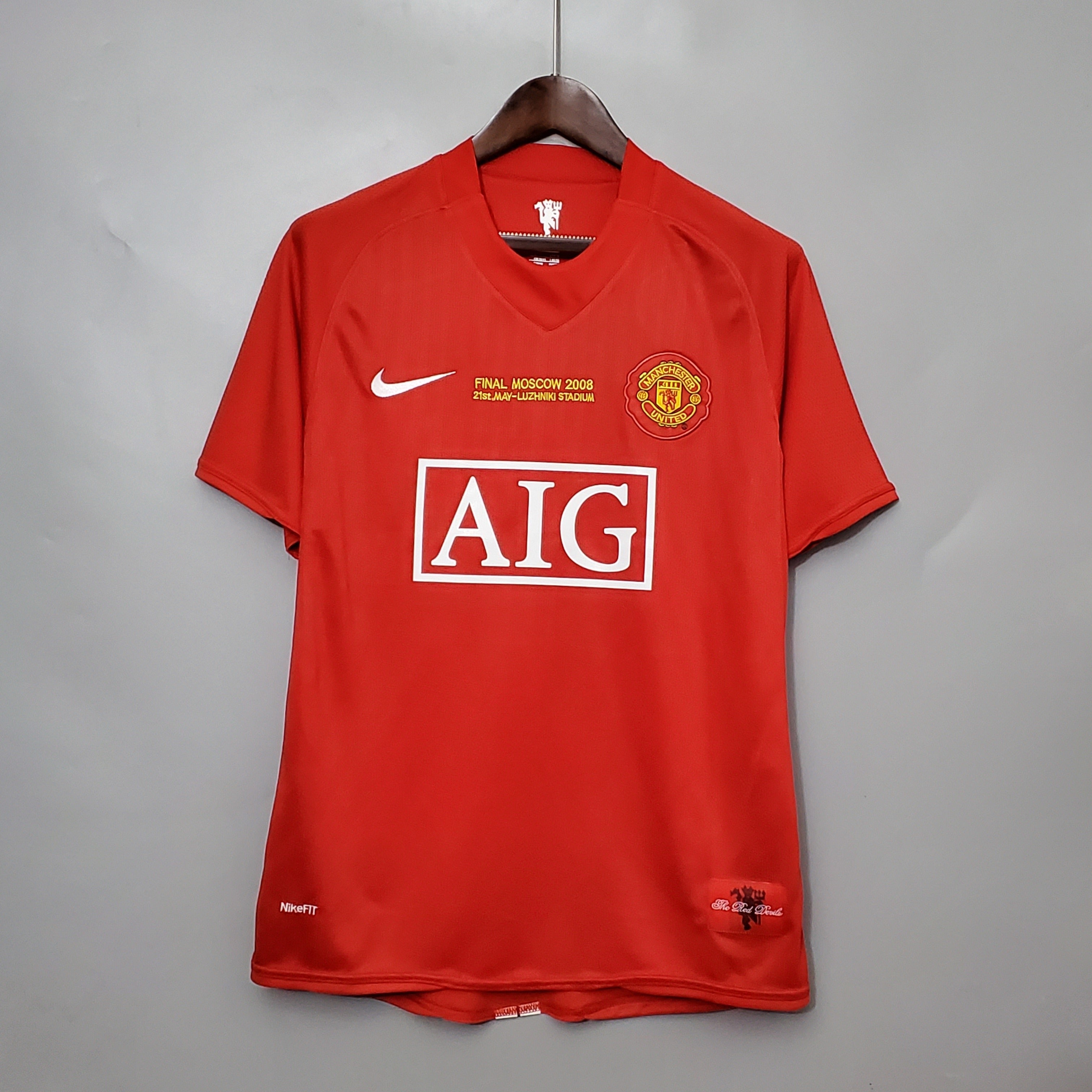 2000s Manchester United Retro Football Shirt | Red Yellow Home