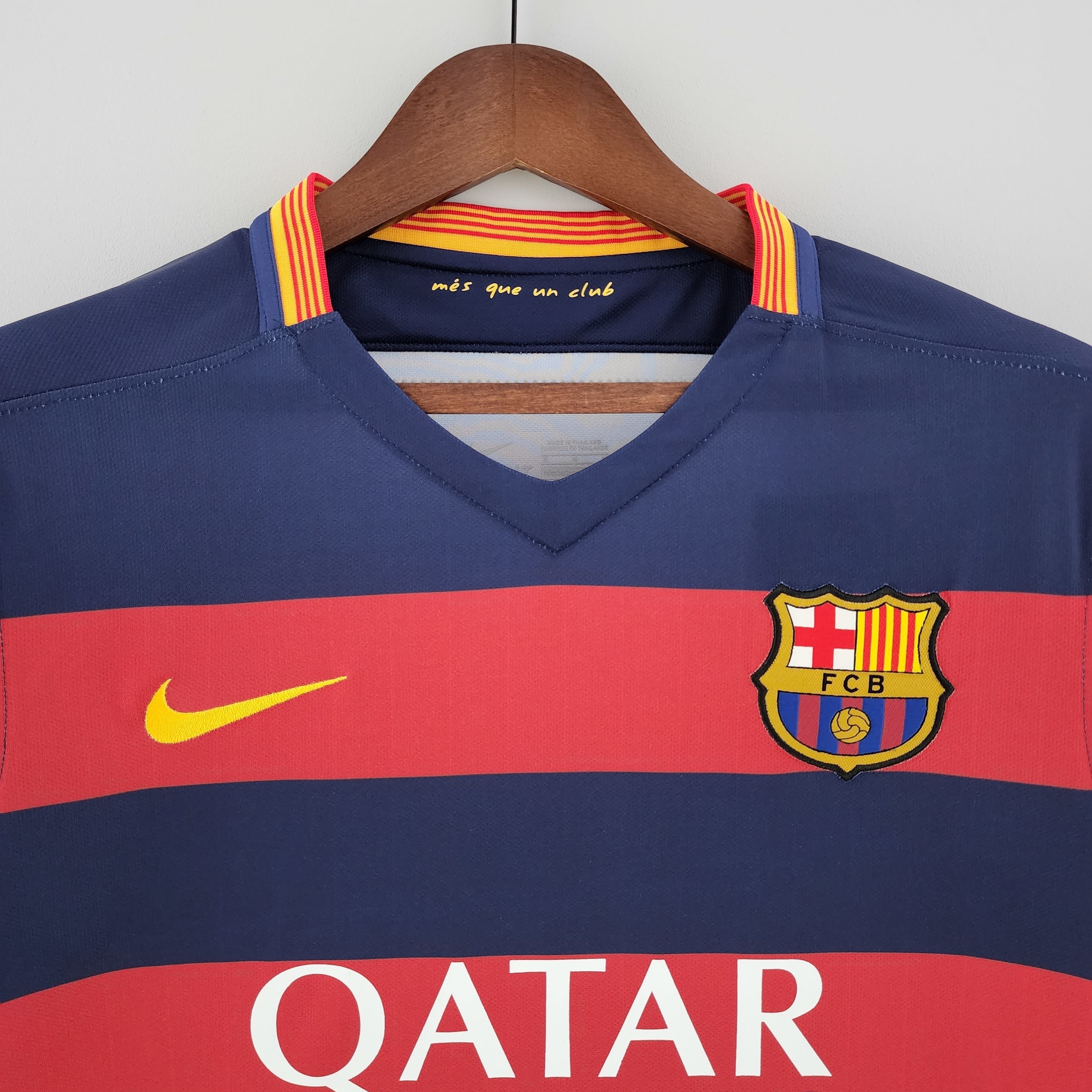 2010s Barcelona Retro Football Shirt | Navy Red Home