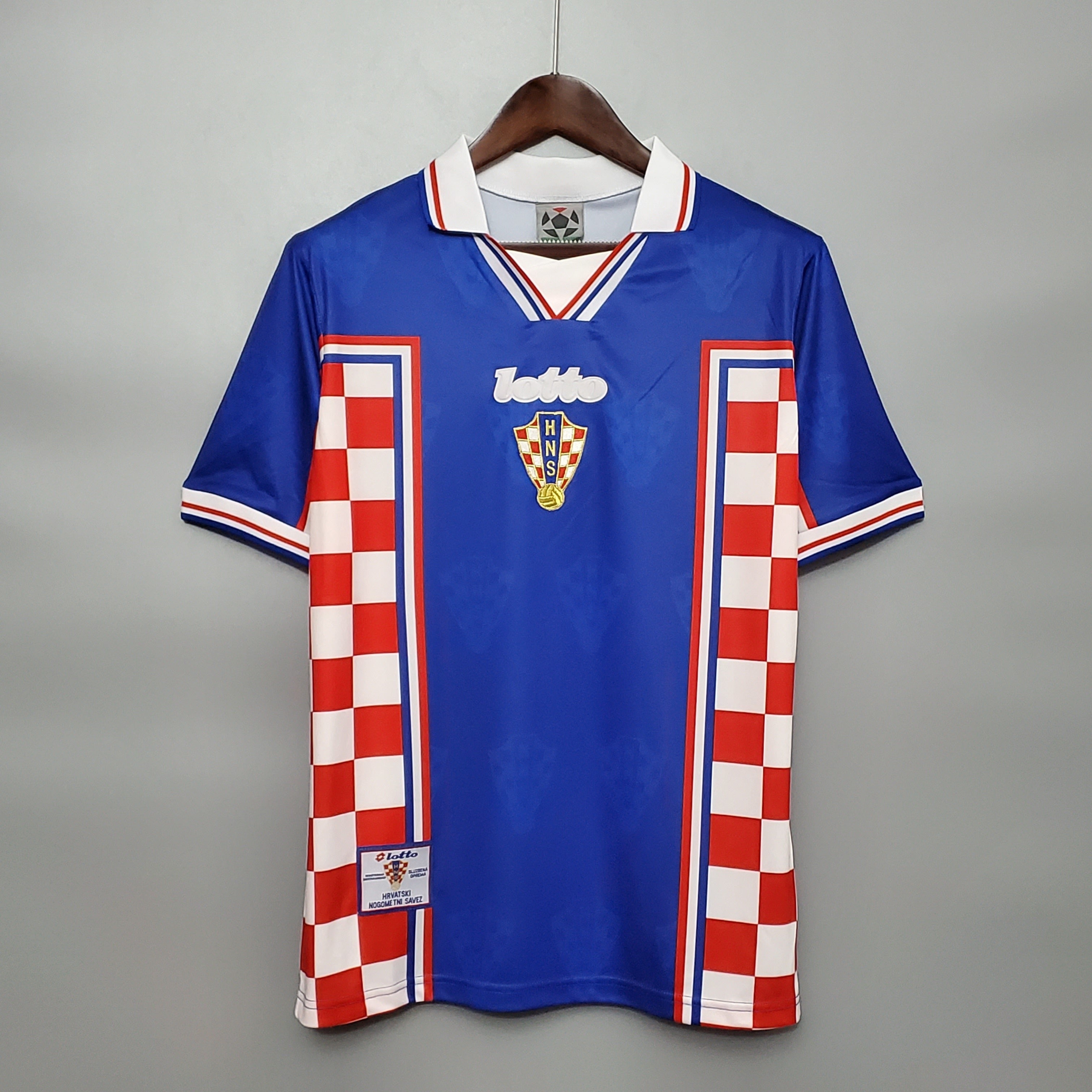 1990s Croatia Retro Football Shirt | Blue Red Home