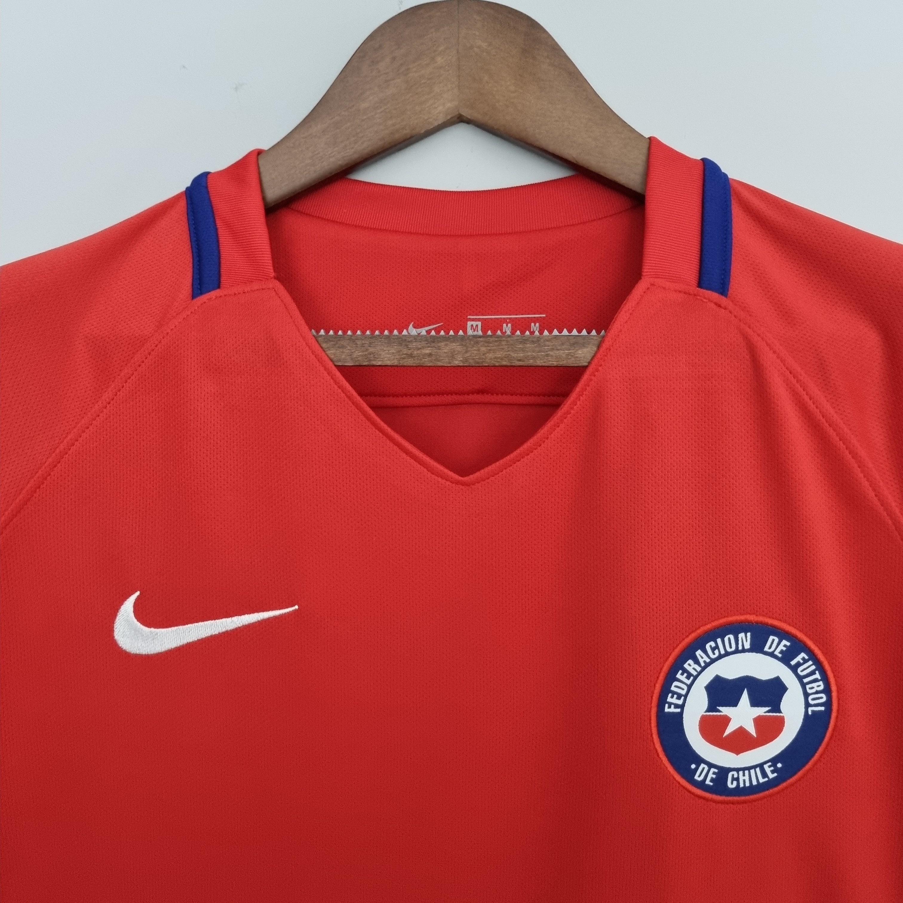 2010s Chile Retro Football Shirt | Red Blue Home
