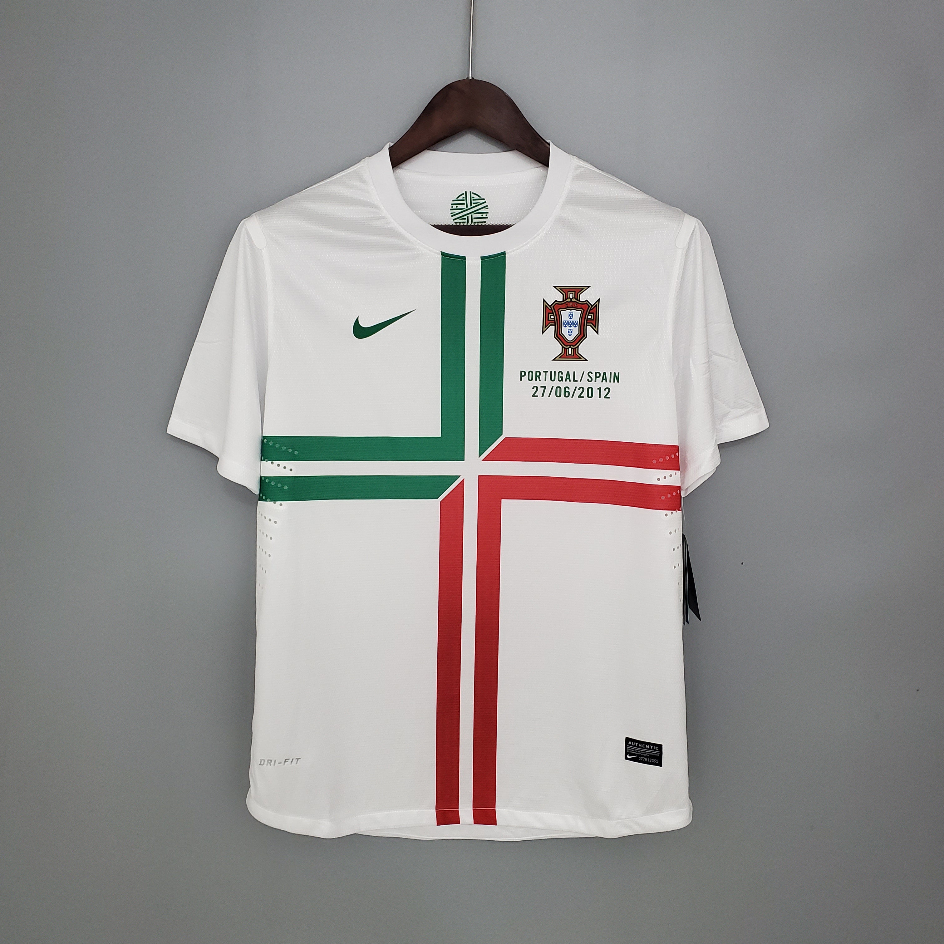 2010s Portugal Retro Football Shirt | White Green Red Home
