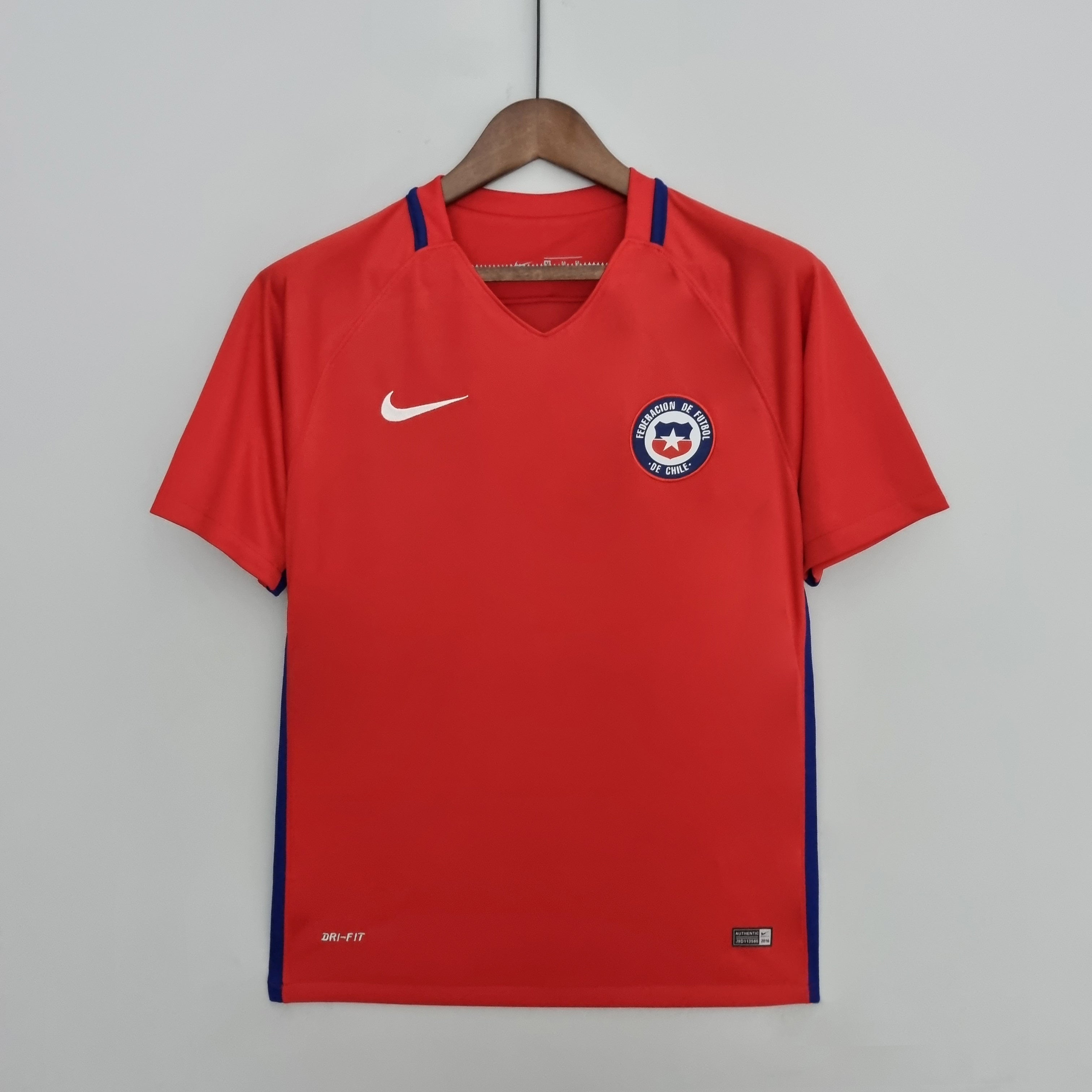2010s Chile Retro Football Shirt | Red Blue Home