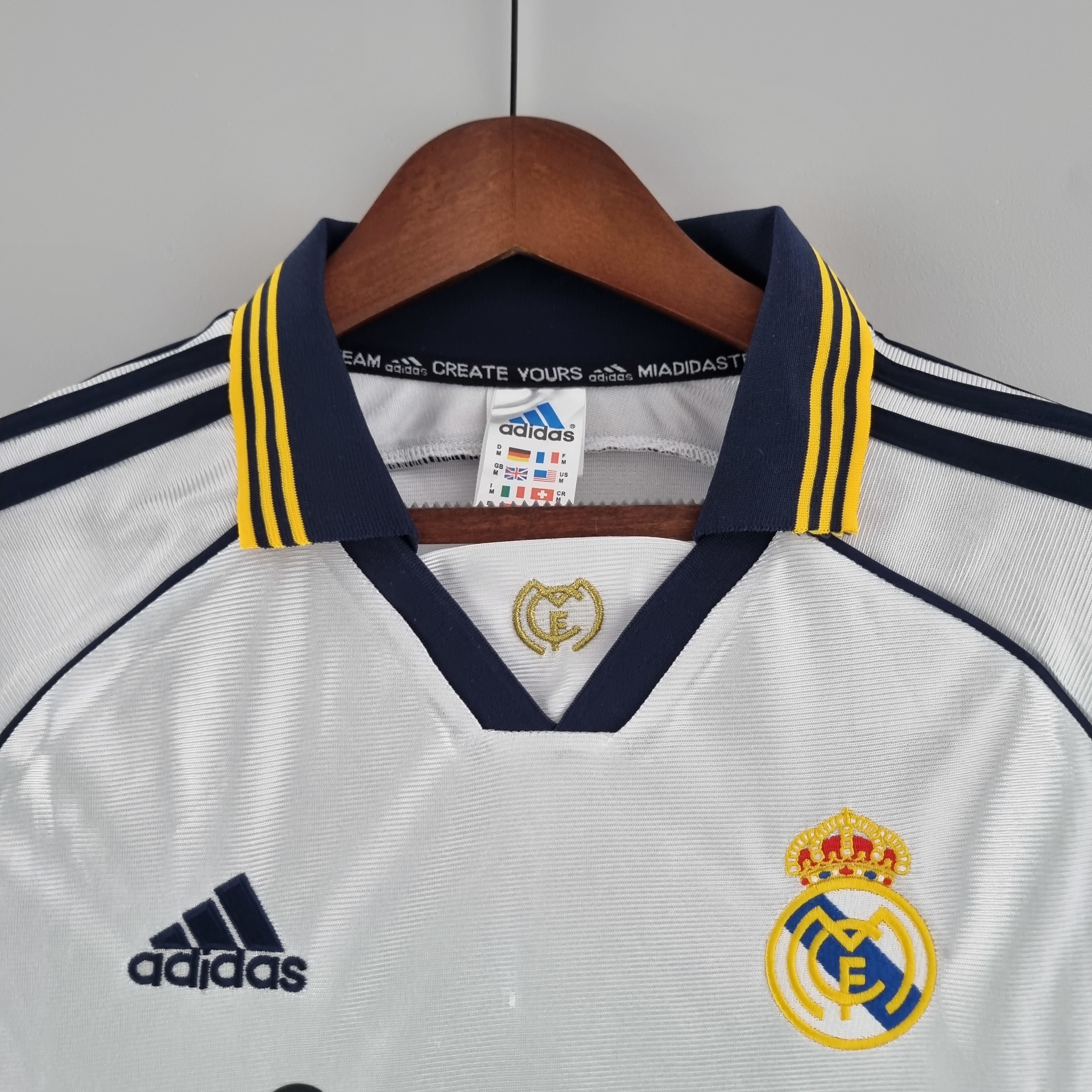 1990s Real Madrid Retro Football Shirt | White Black Home