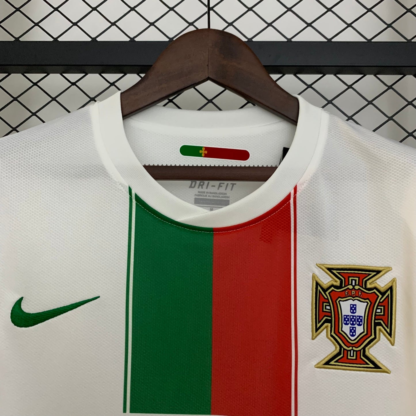 2020s Portugal Retro Football Shirt | White Green Red Home
