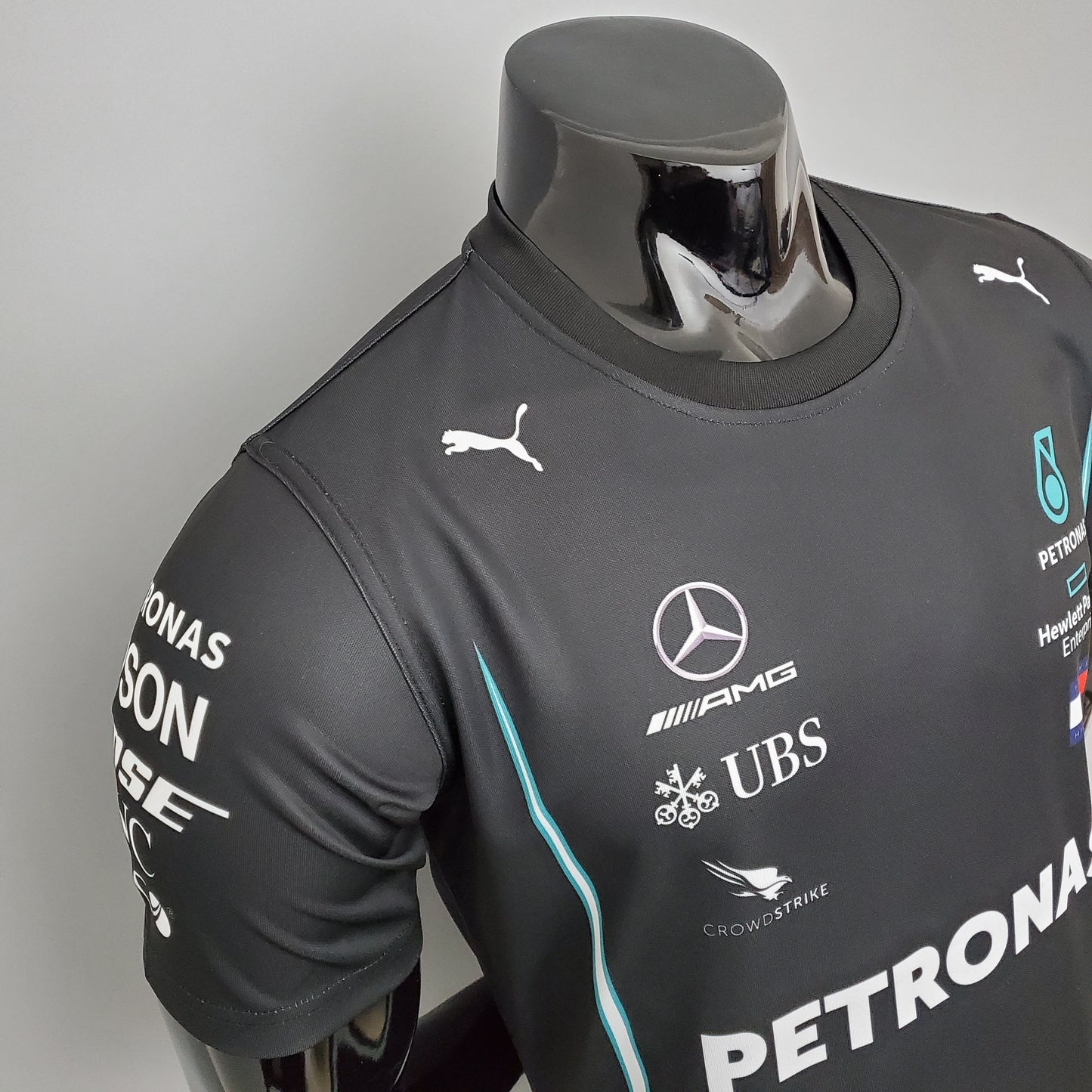 Mercedes F1 2023 T-Shirt – Player Fit – Lewis Hamilton #44 Petronas | Black