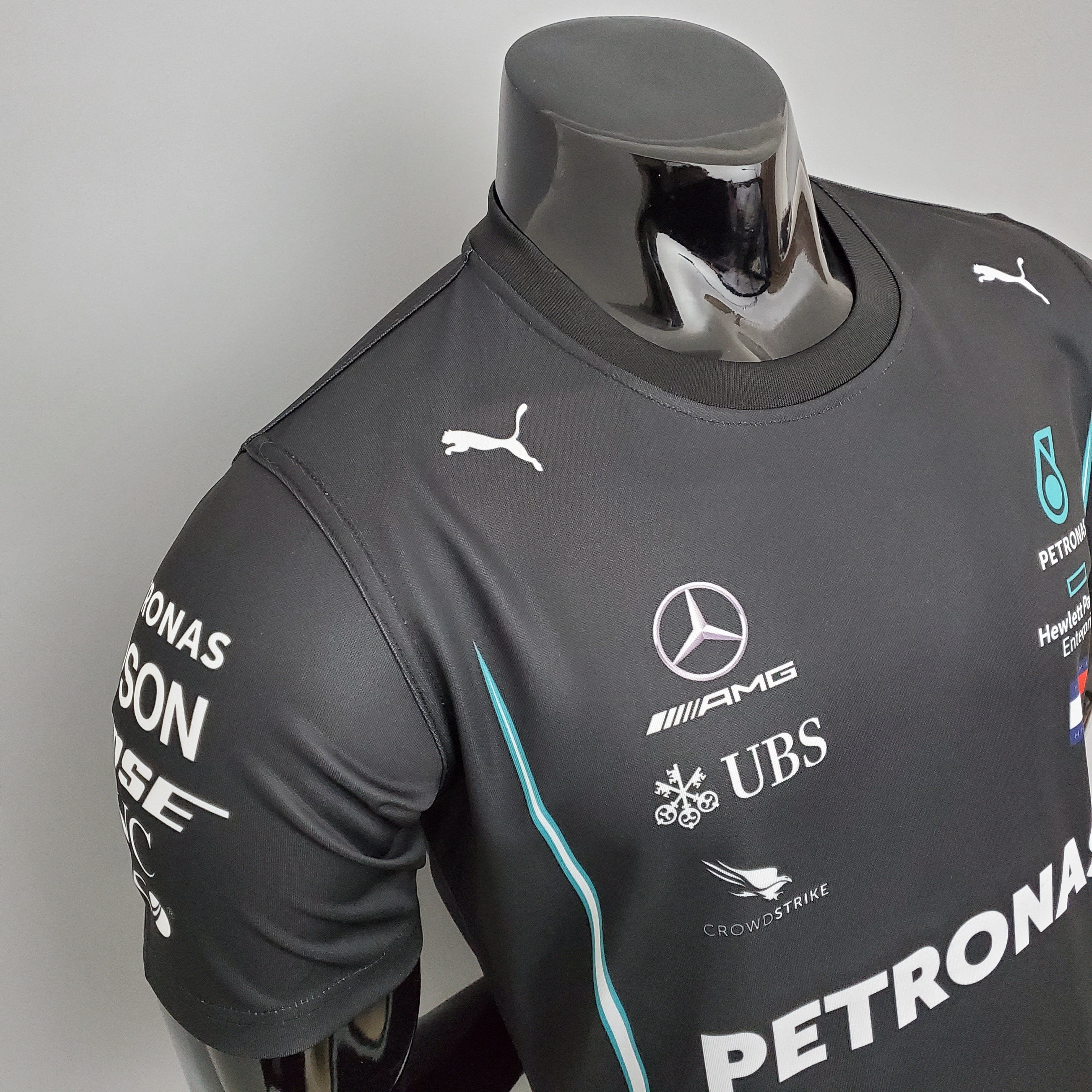 Mercedes F1 2023 T-Shirt – Player Fit – Lewis Hamilton #44 Petronas | Black
