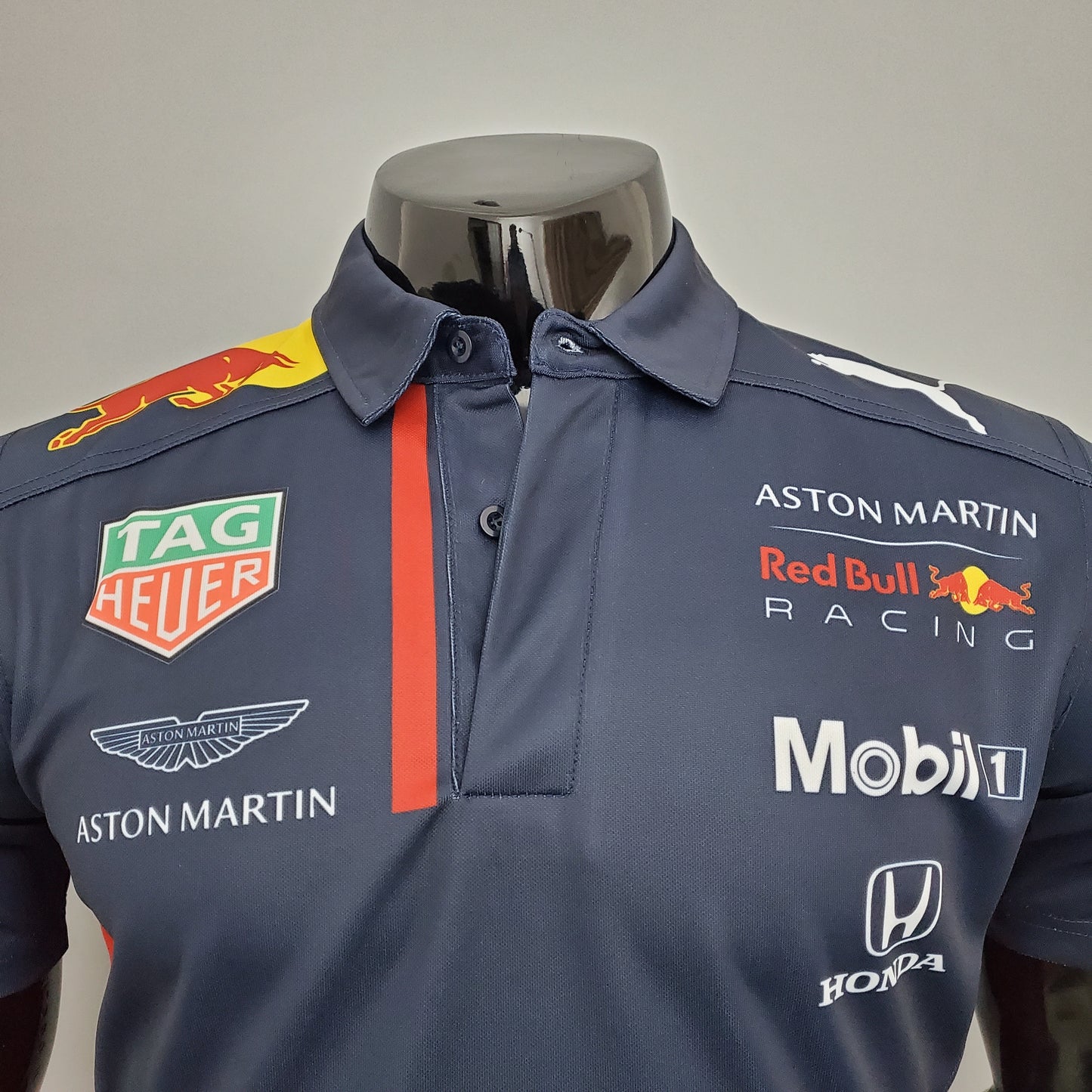 Red Bull Racing F1 2025 Polo – Player Fit Mobil1 | Navy Blue