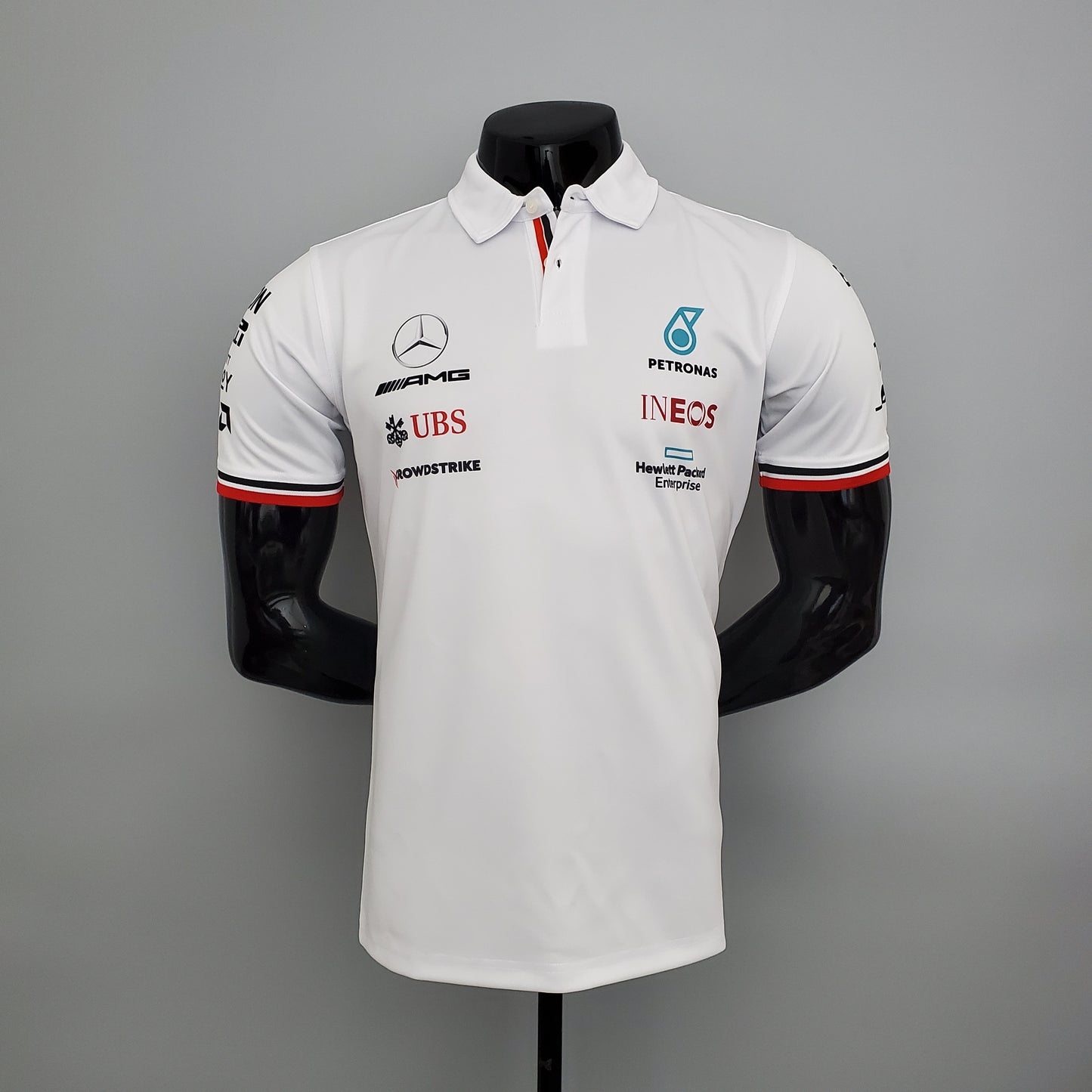 Mercedes F1 2023 Player Fit Polo – Petronas | White