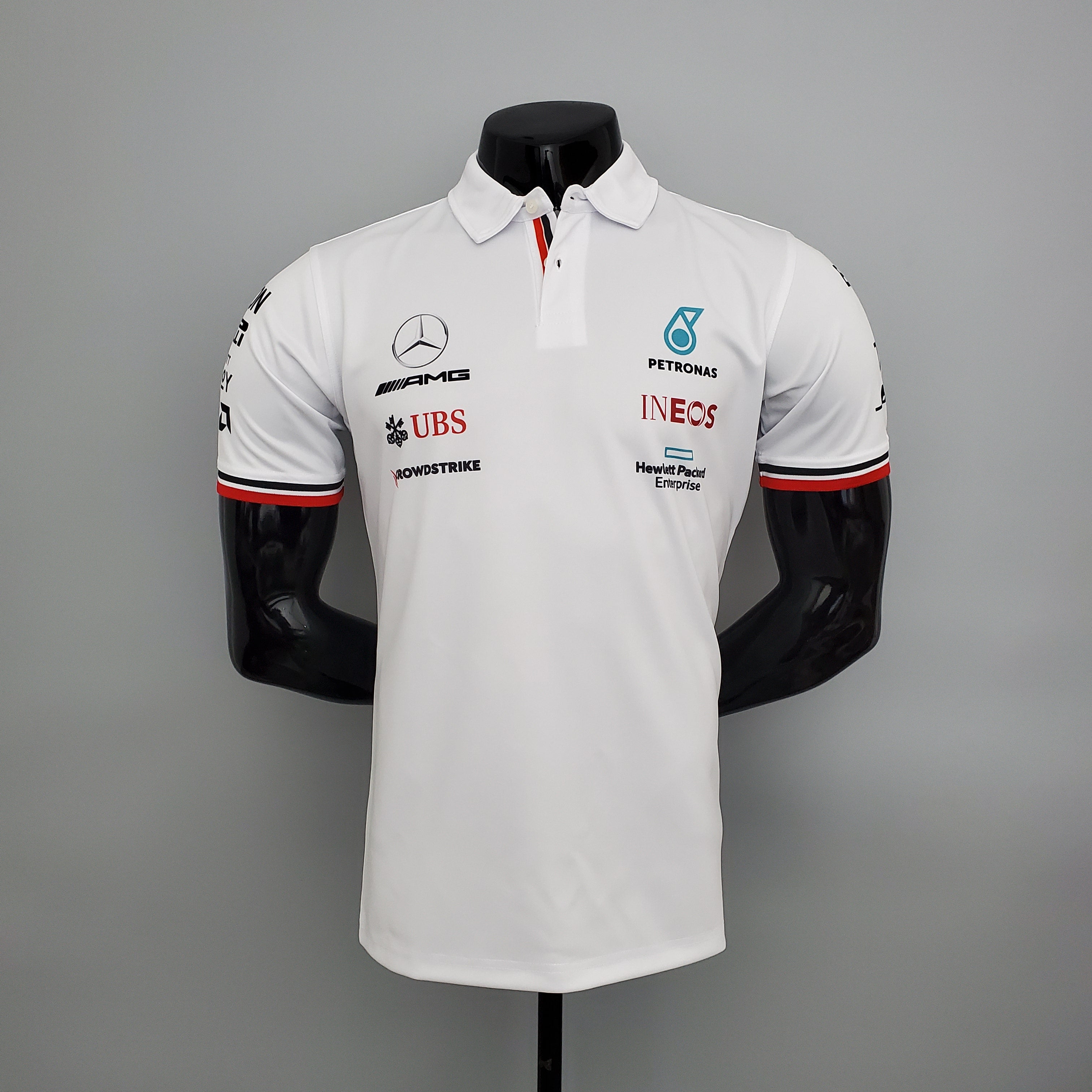 Mercedes F1 2023 Player Fit Polo – Petronas | White