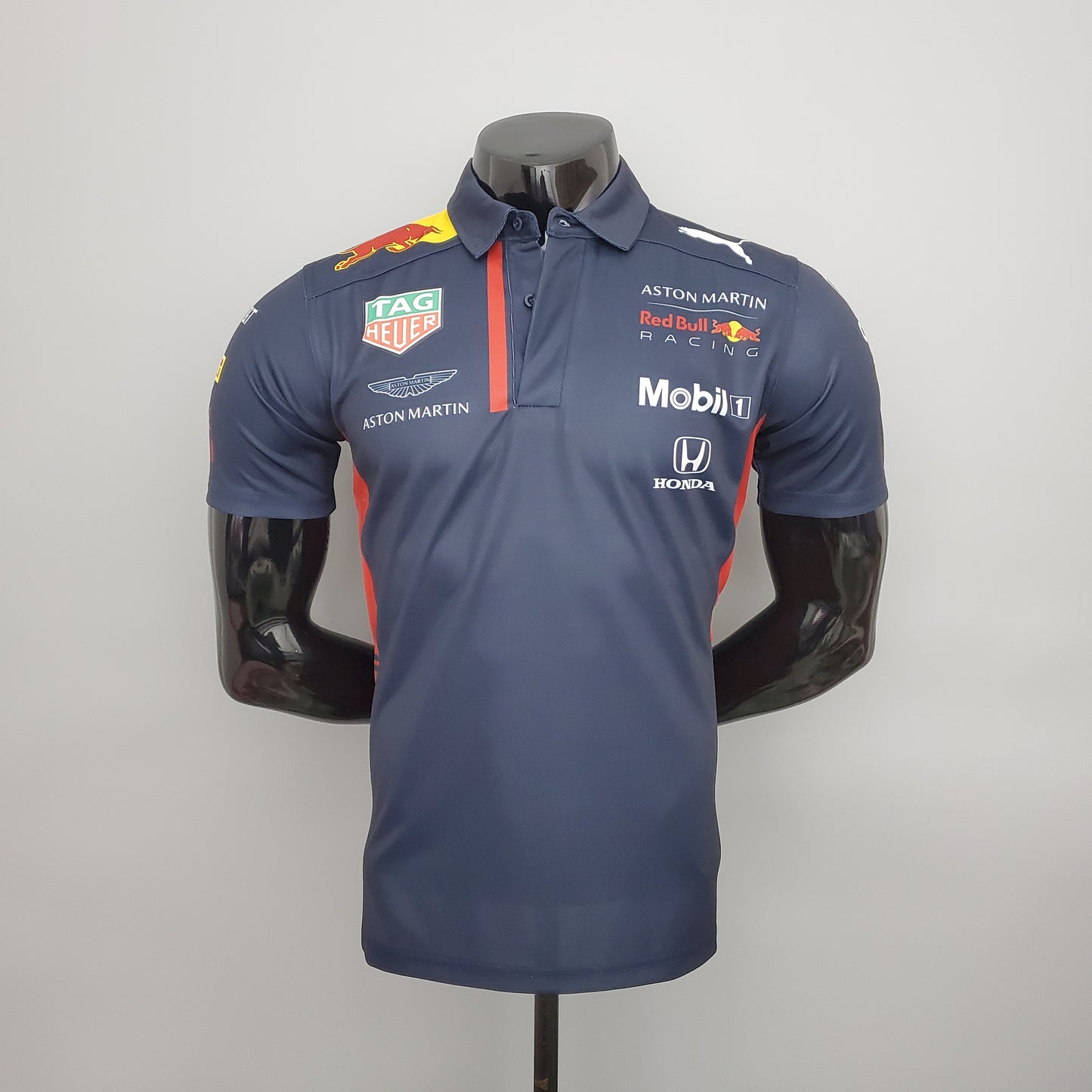 Red Bull Racing F1 2025 Polo – Player Fit Mobil1 | Navy Blue
