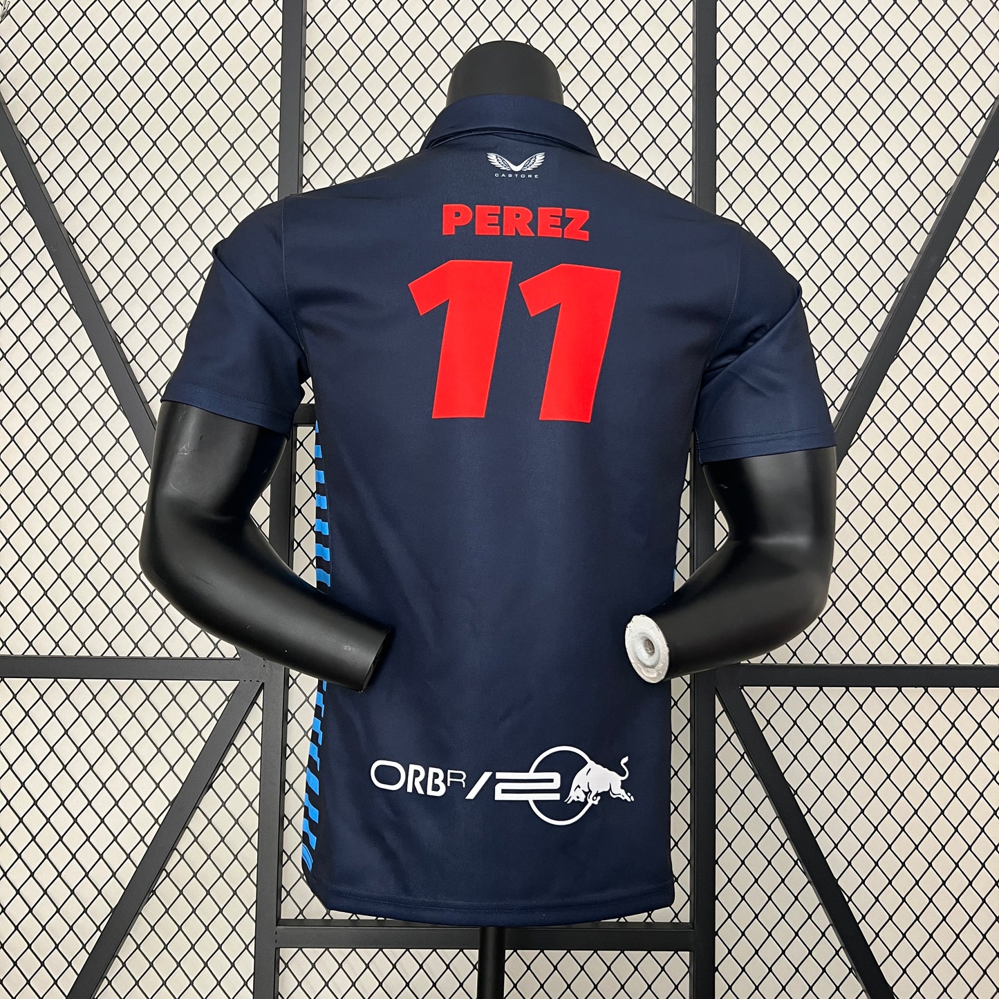 Red Bull Racing F1 2023 Polo – Player Fit – Perez #11 | Navy Blue