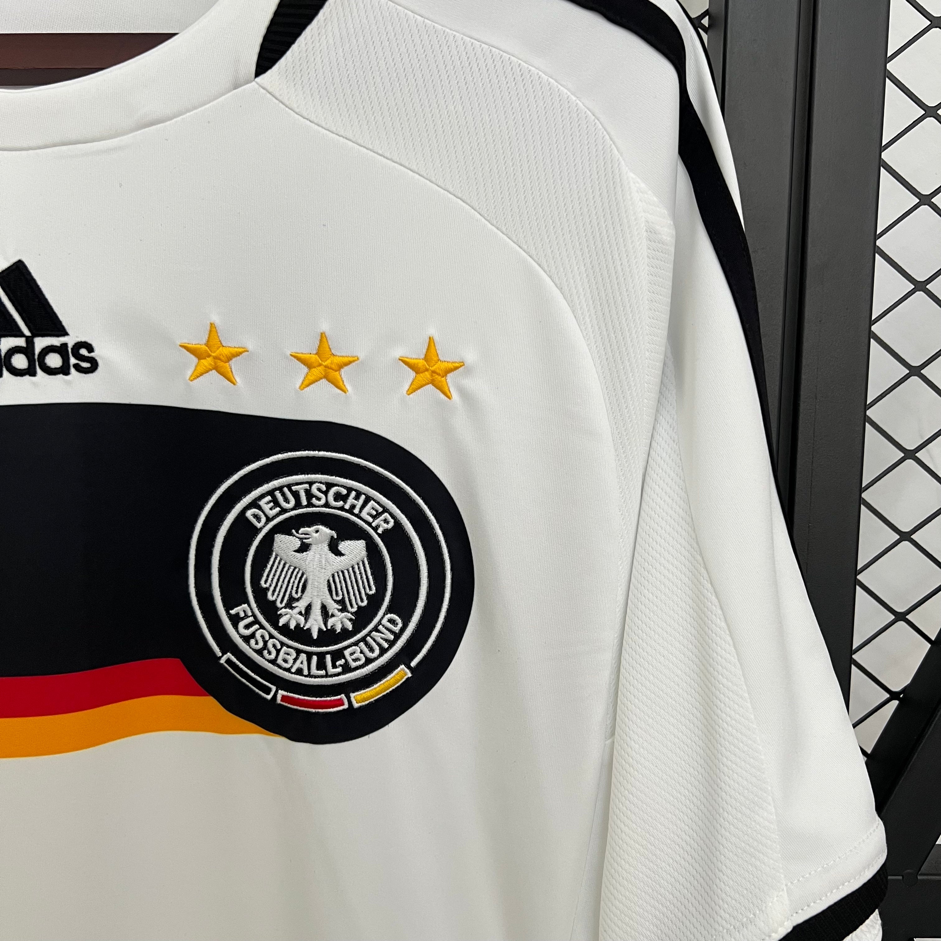 2000s Germany Retro Football Shirt | White Black Home