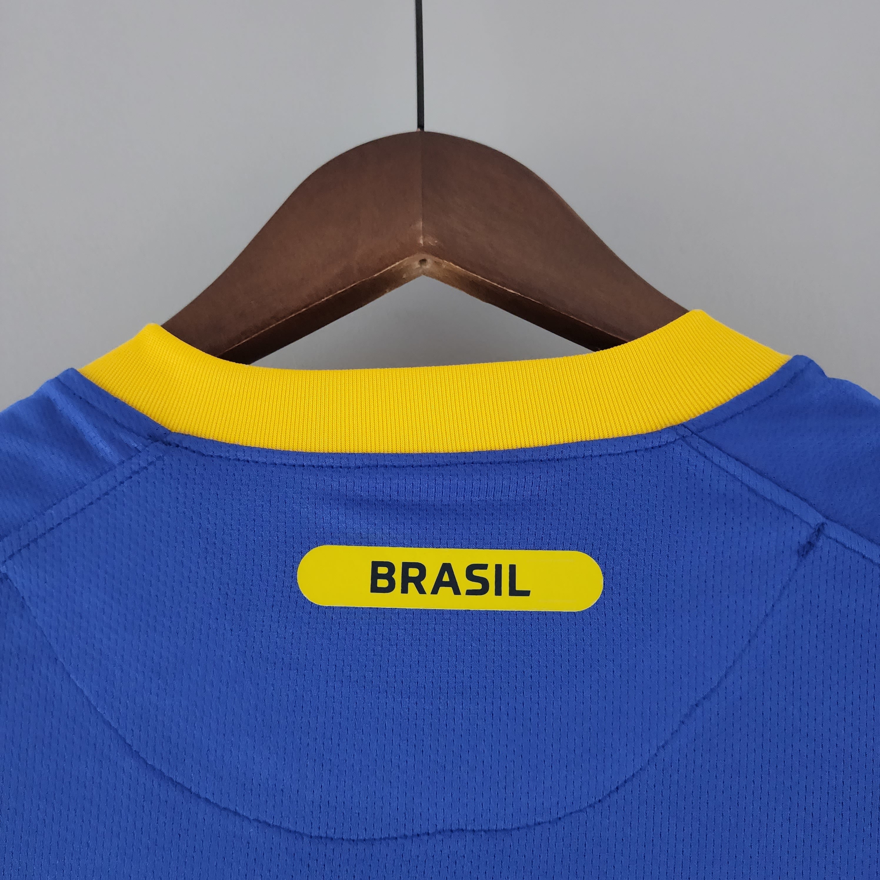 2010s Brazil Retro Football Shirt | Blue Yellow Home