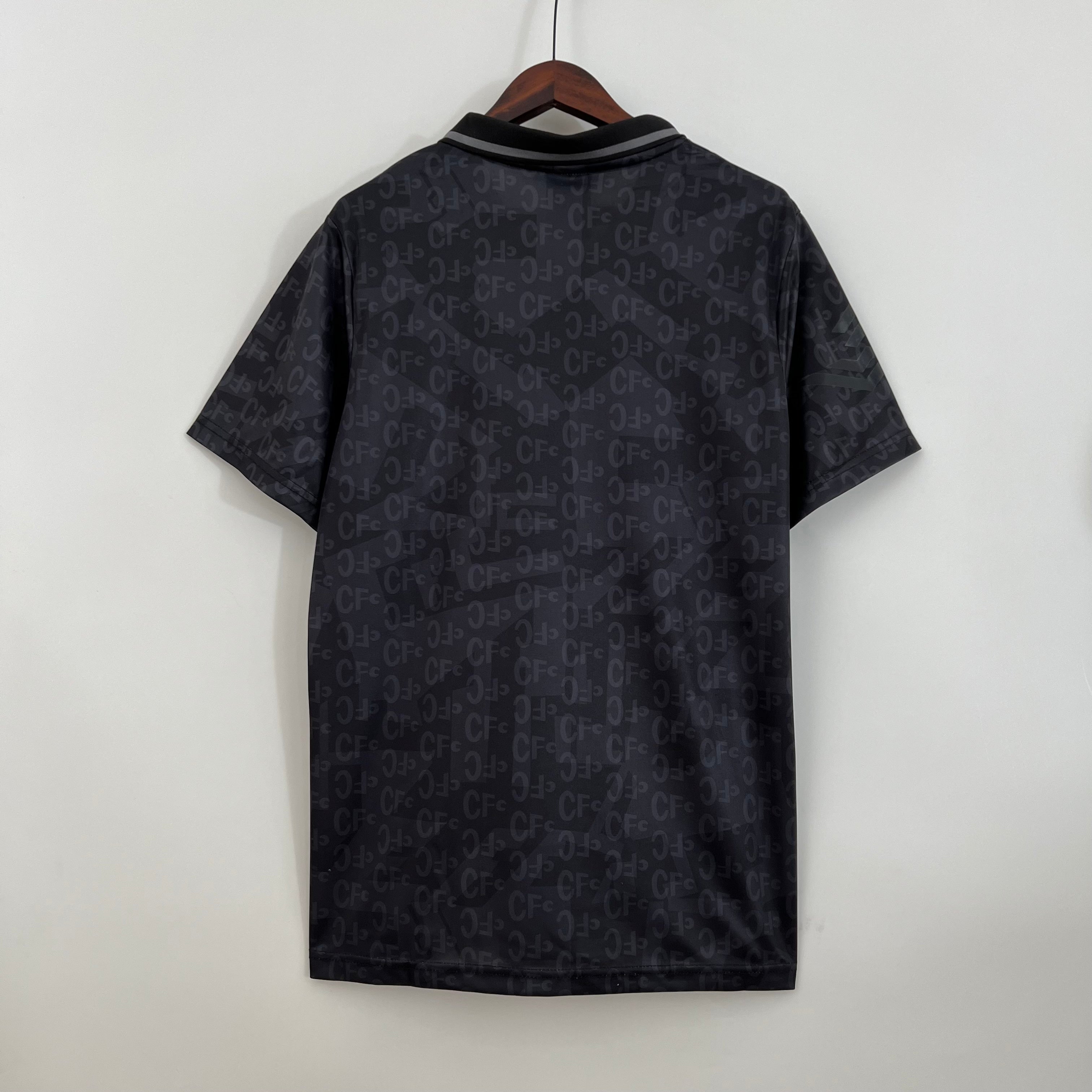 1990s Chelsea Retro Football Shirt | Black Grey Home