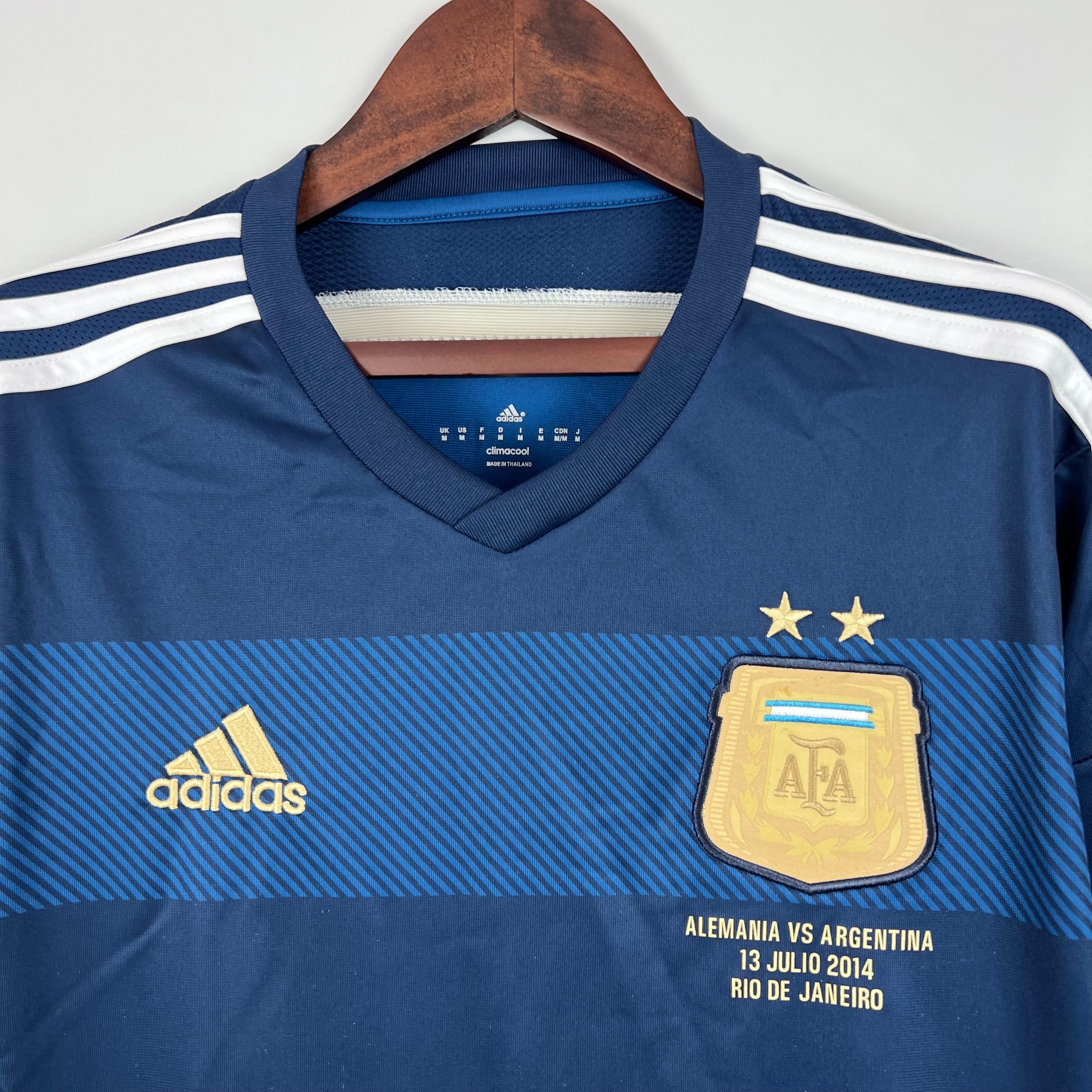 2010s Argentina Retro Football Shirt | Navy Blue Home