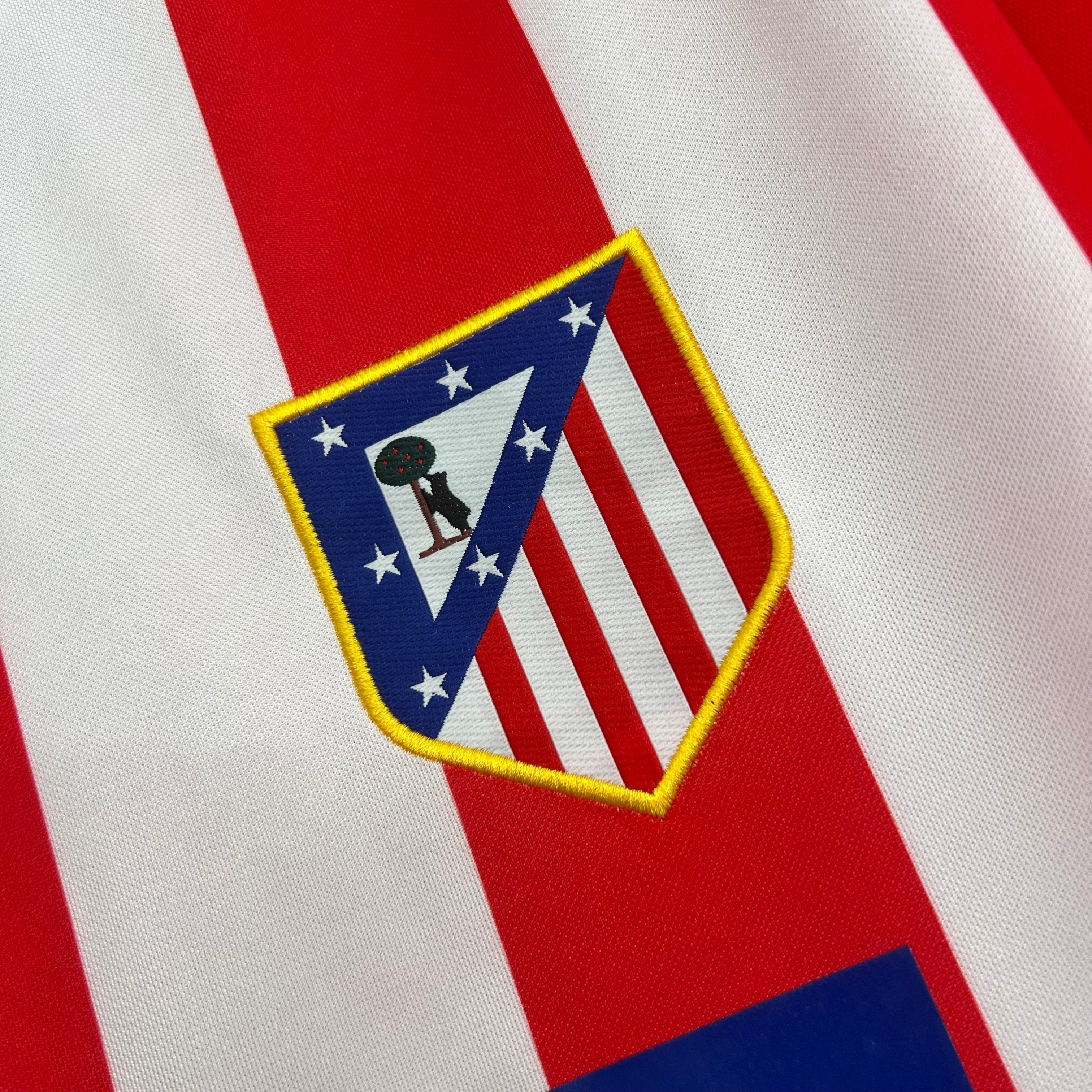 2000s Atletico Madrid Retro Football Shirt | Red White Home