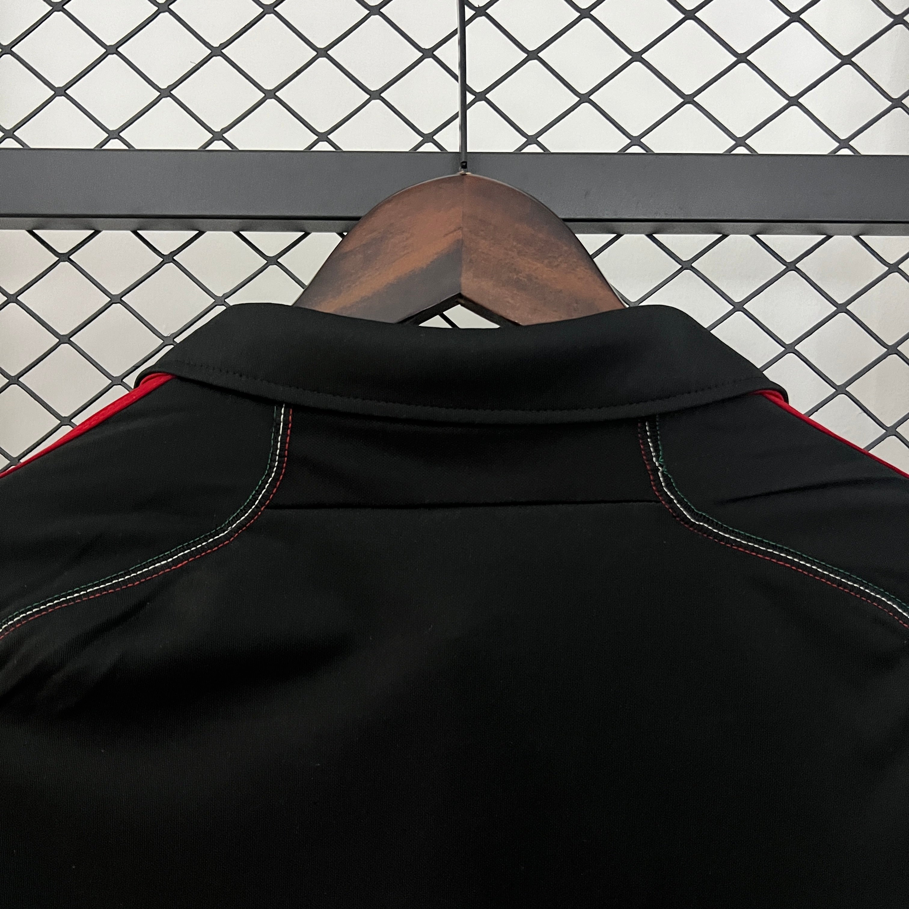 2010s AC Milan Retro Football Shirt | Black Red Home