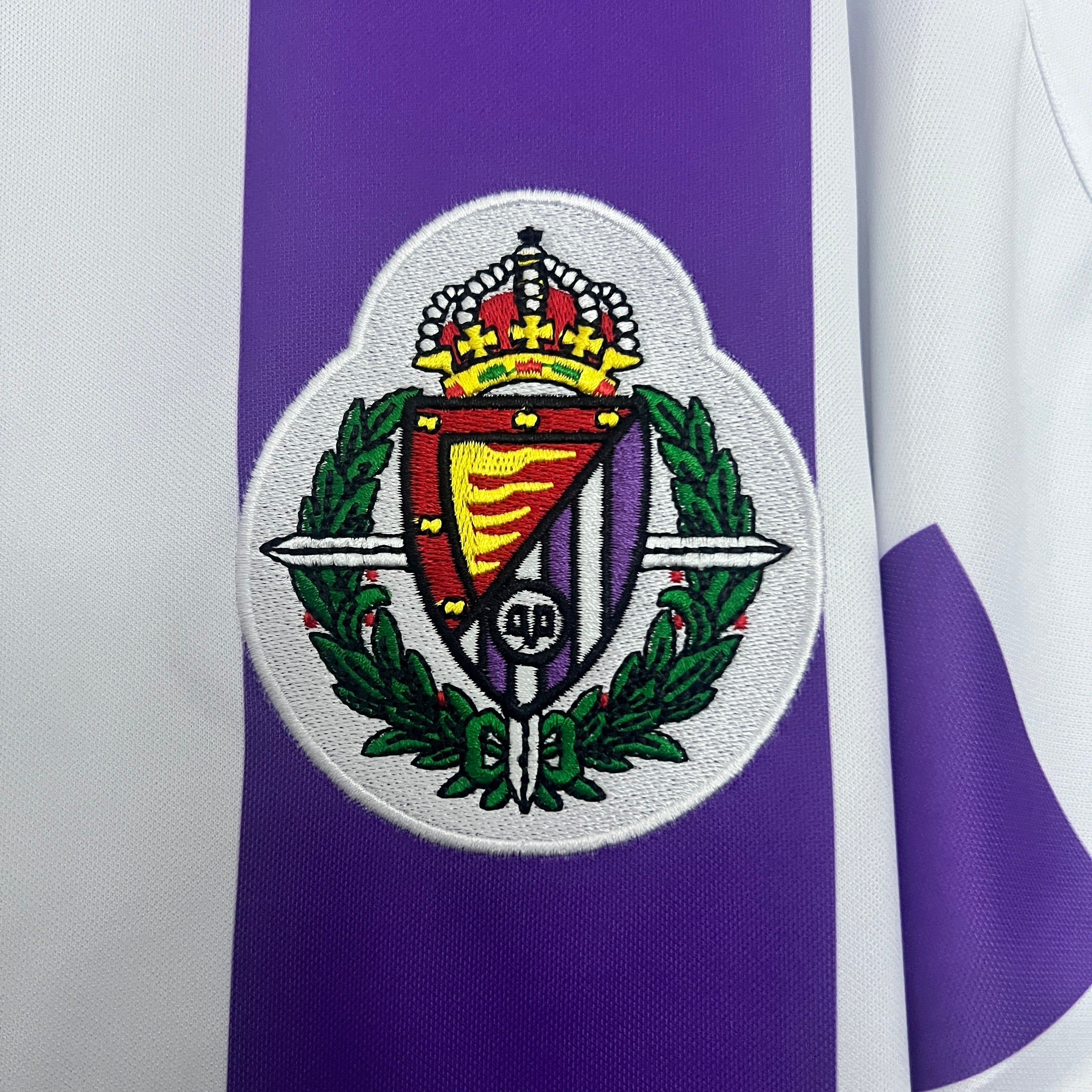 1990s Real Valladolid Retro Football Shirt | Purple White Home