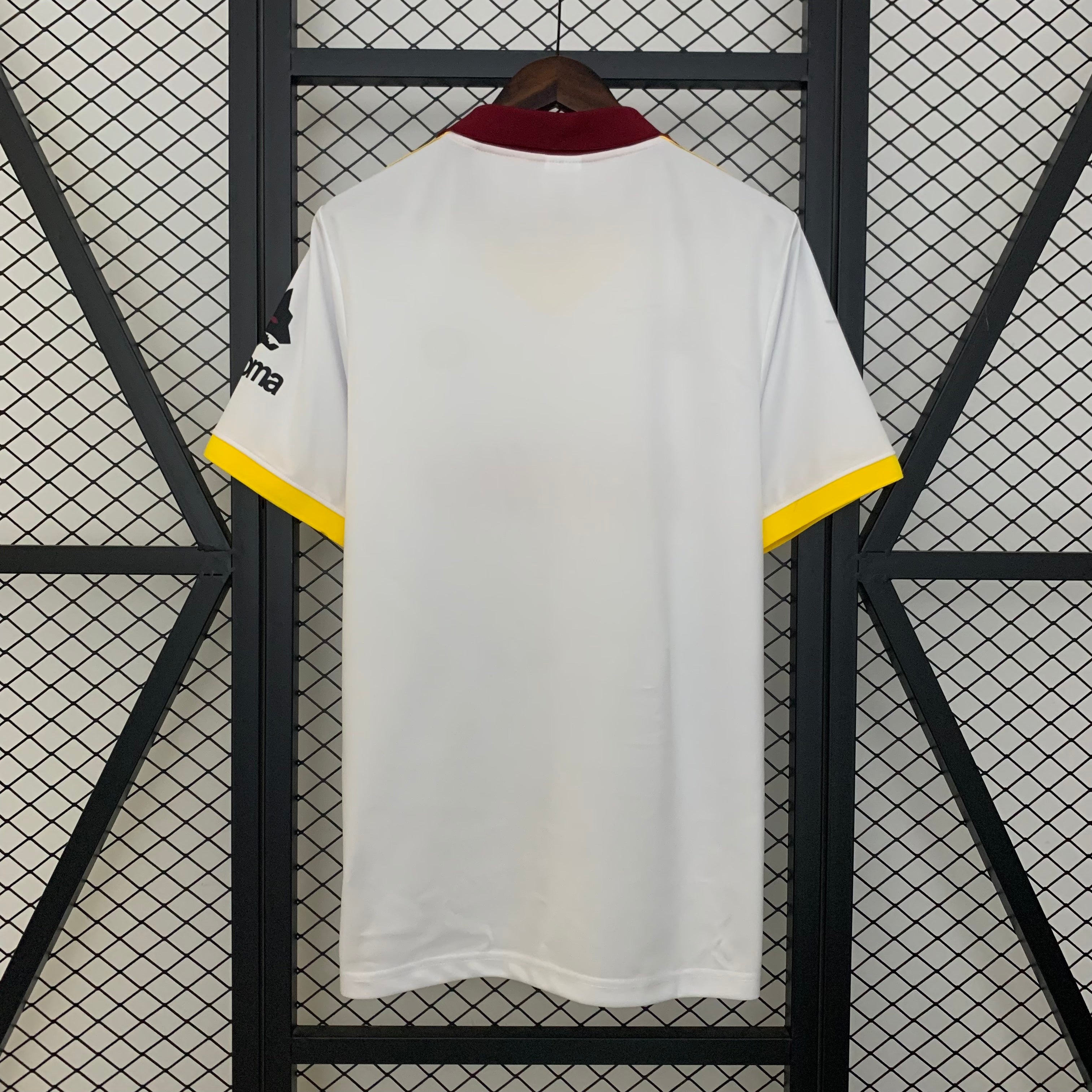 1980s AS Roma Retro Football Shirt | White Yellow Home