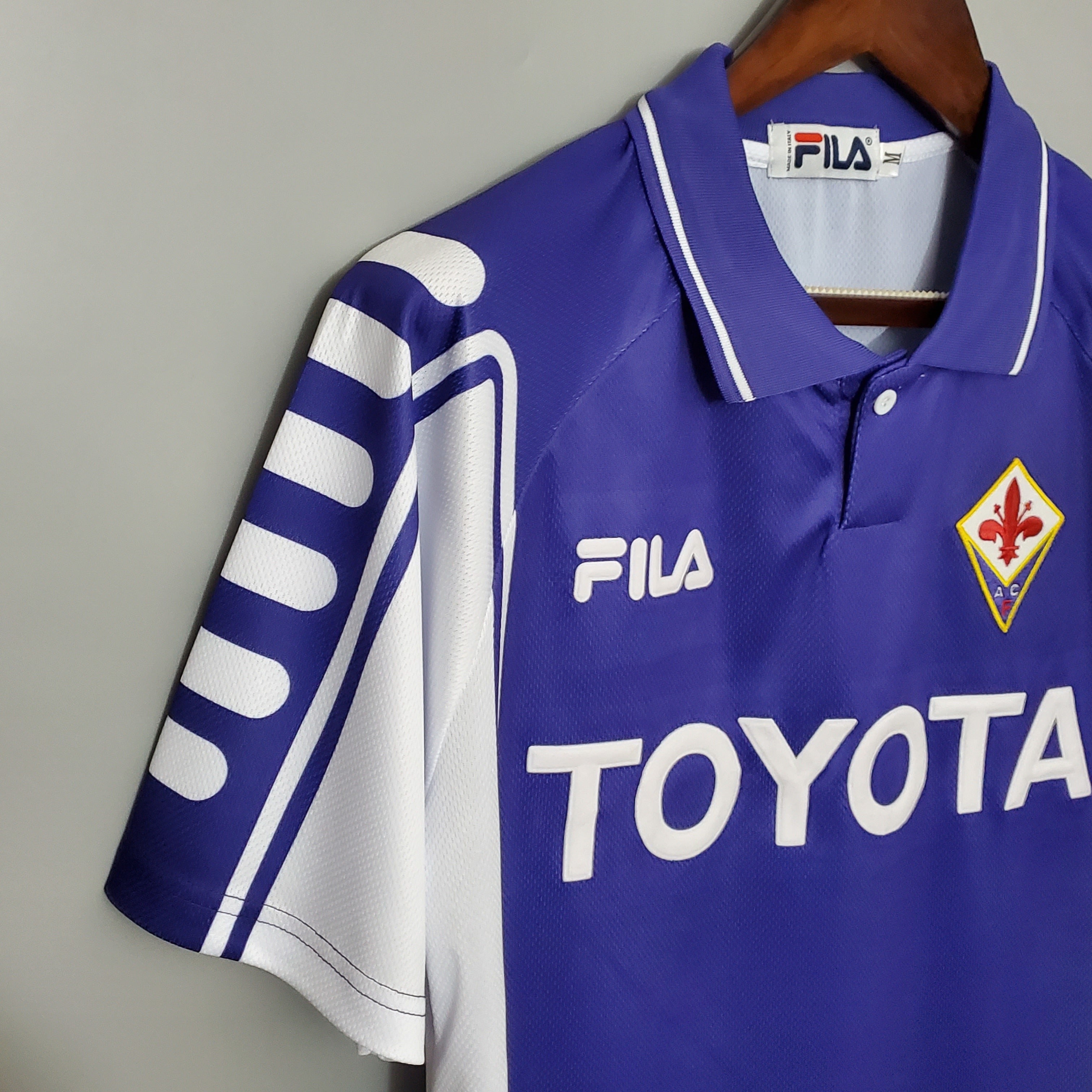 1990s Fiorentina Retro Football Shirt | Violet White Home
