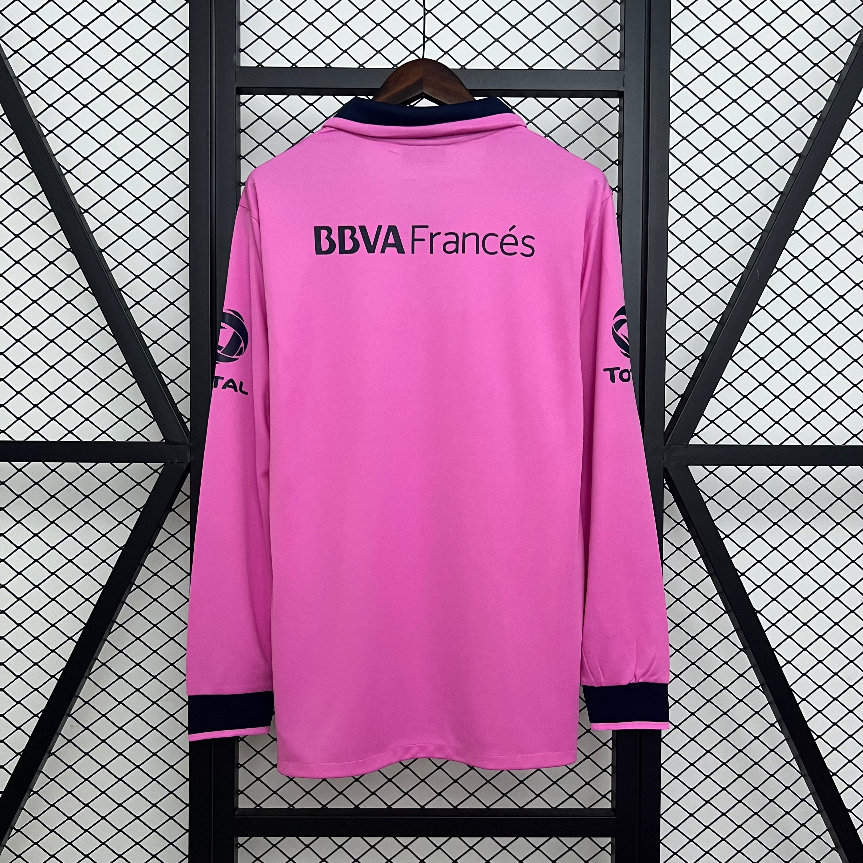 2010s Boca Juniors Retro Football Shirt | Pink Navy Third