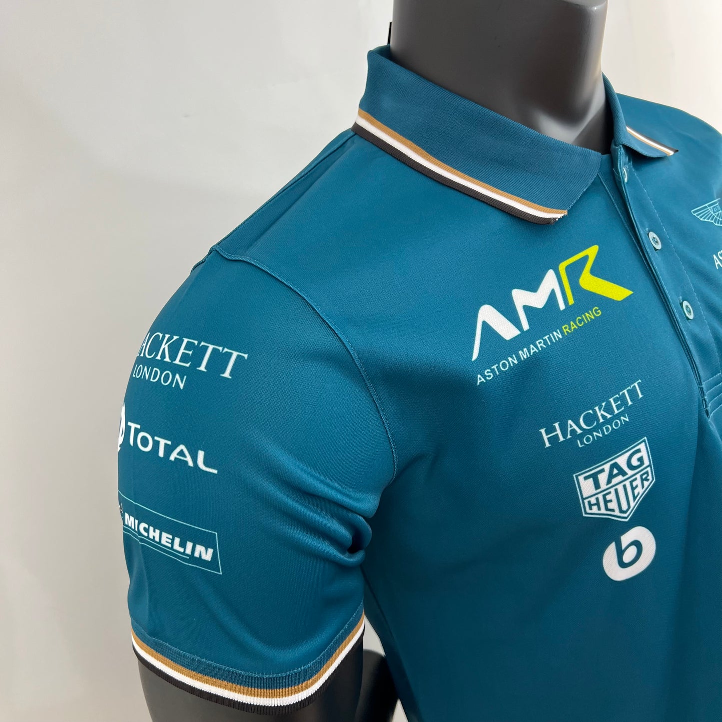 Aston Martin F1 2024 Polo – Player Fit | Blue Green