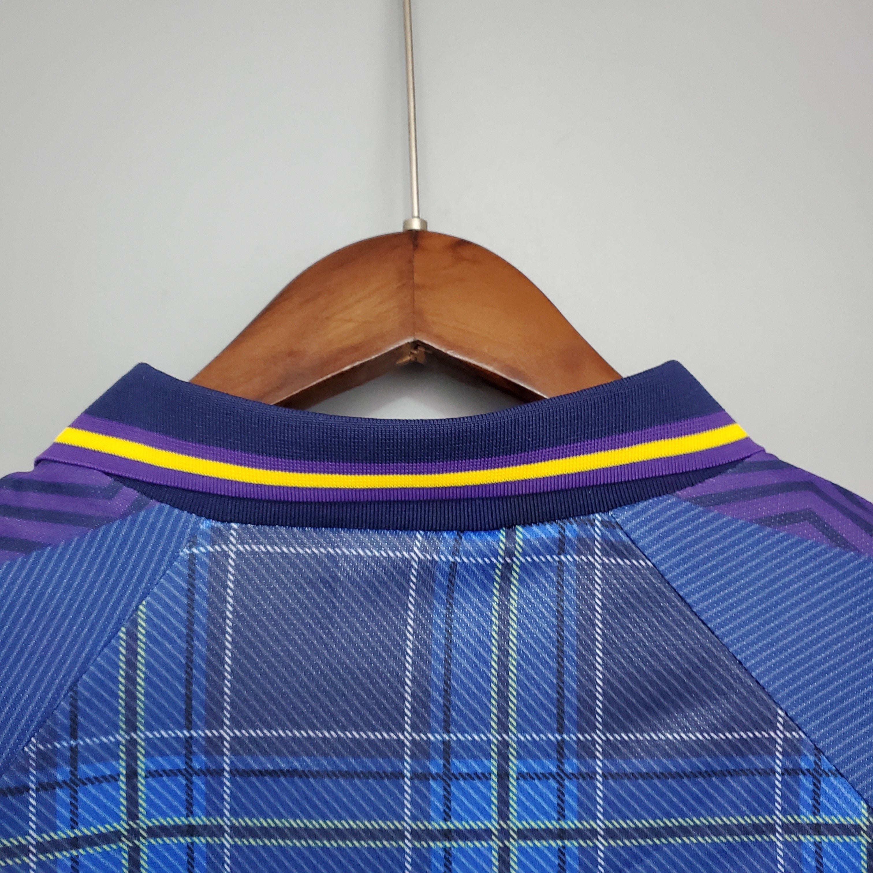 1990s Scotland Retro Football Shirt | Blue Yellow Home