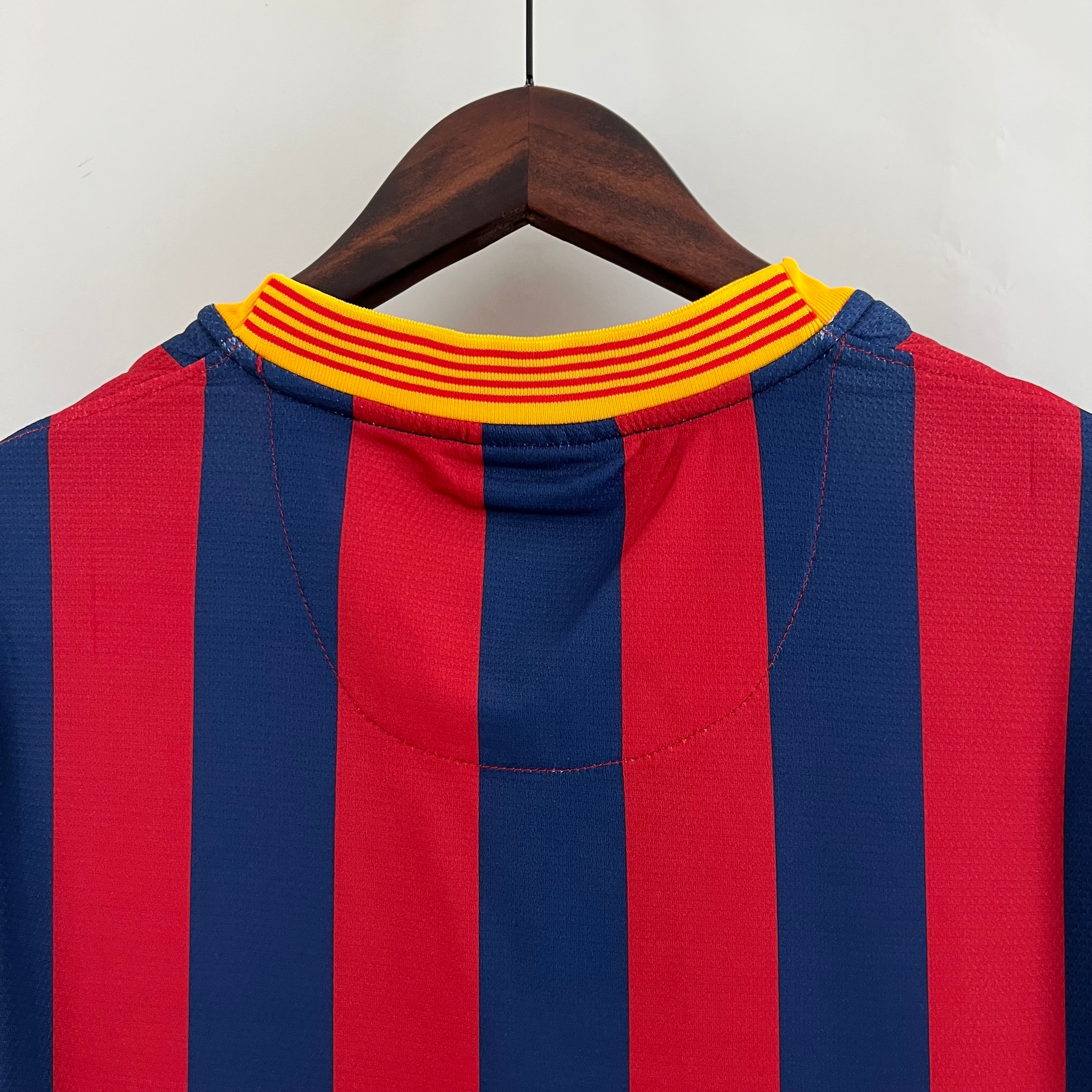 2010s Barcelona Retro Football Shirt | Red Navy Home