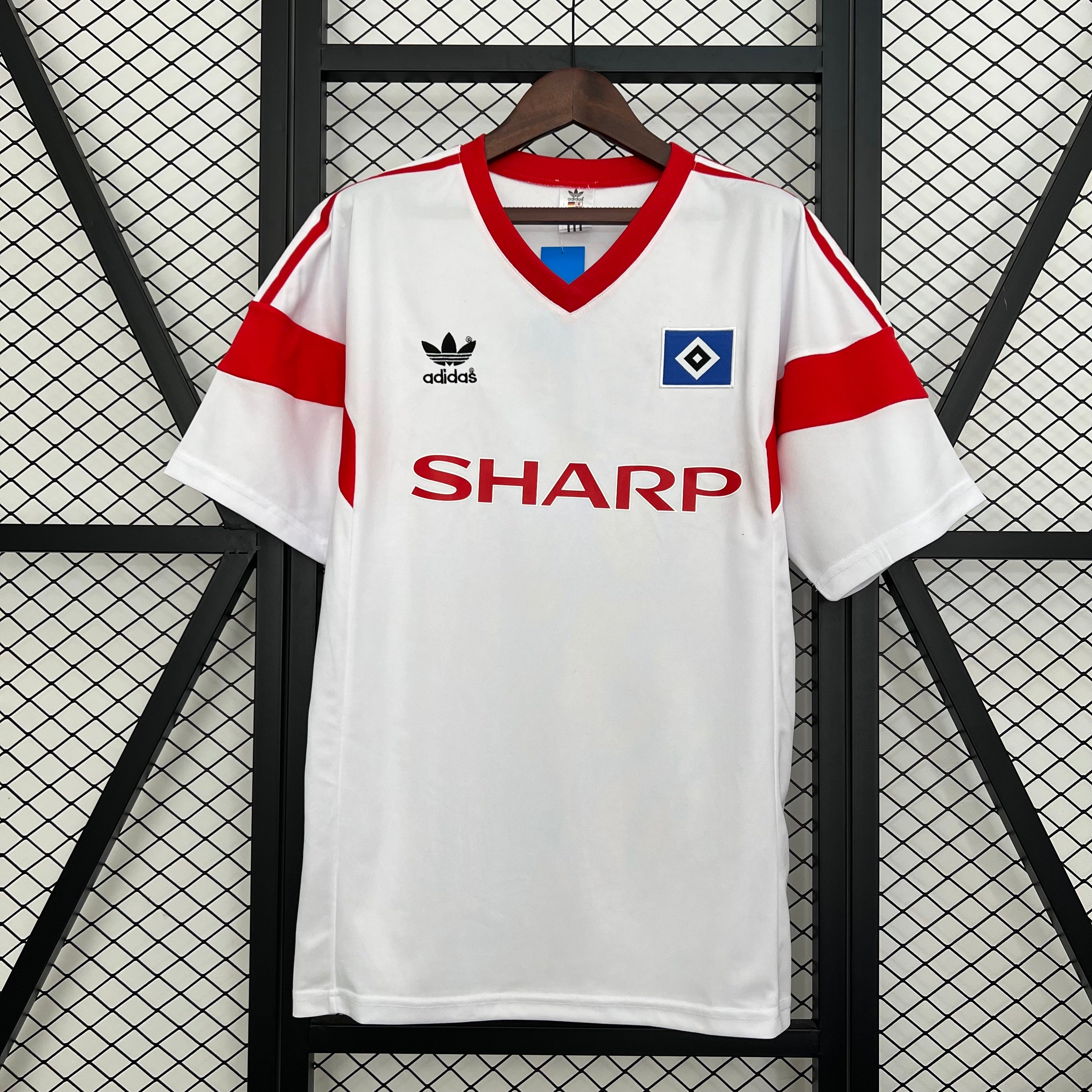 1990s Hamburger SV Retro Football Shirt | White Red Home