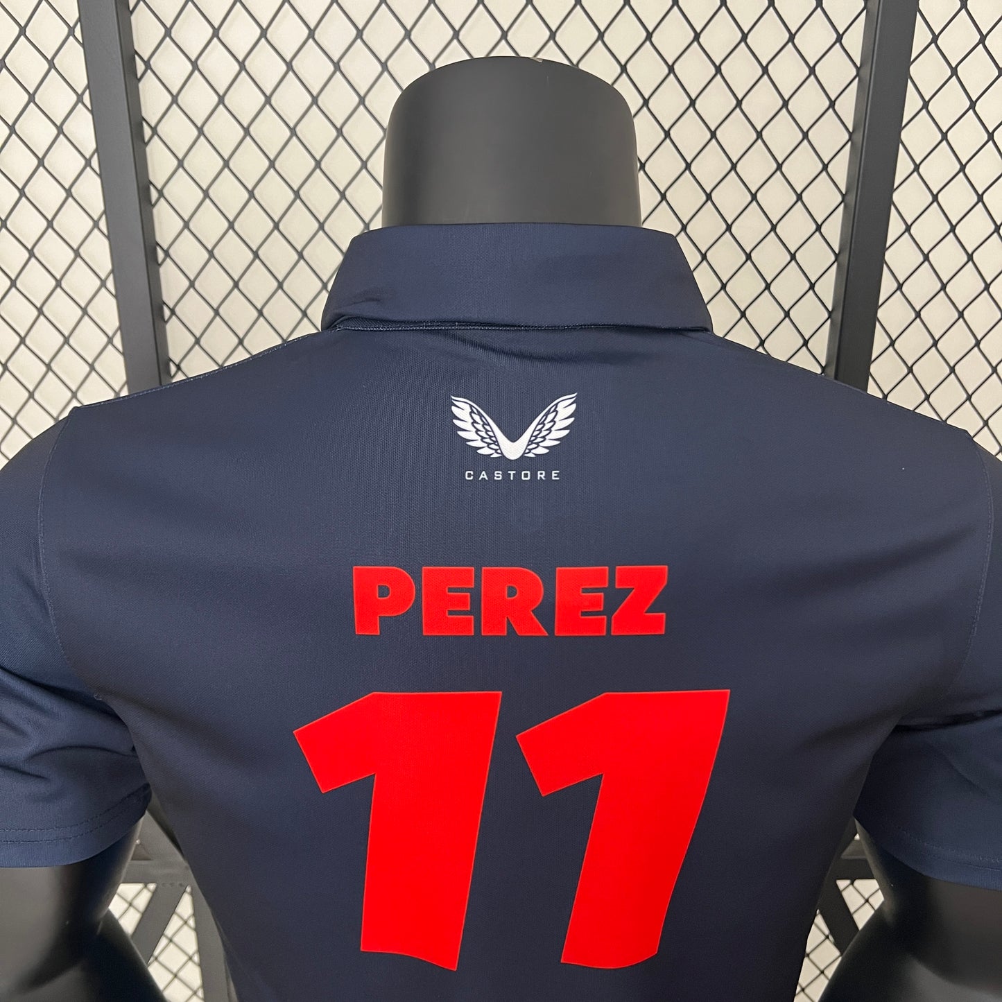 Red Bull Racing F1 2023 Polo – Player Fit – Perez #11 | Navy Blue