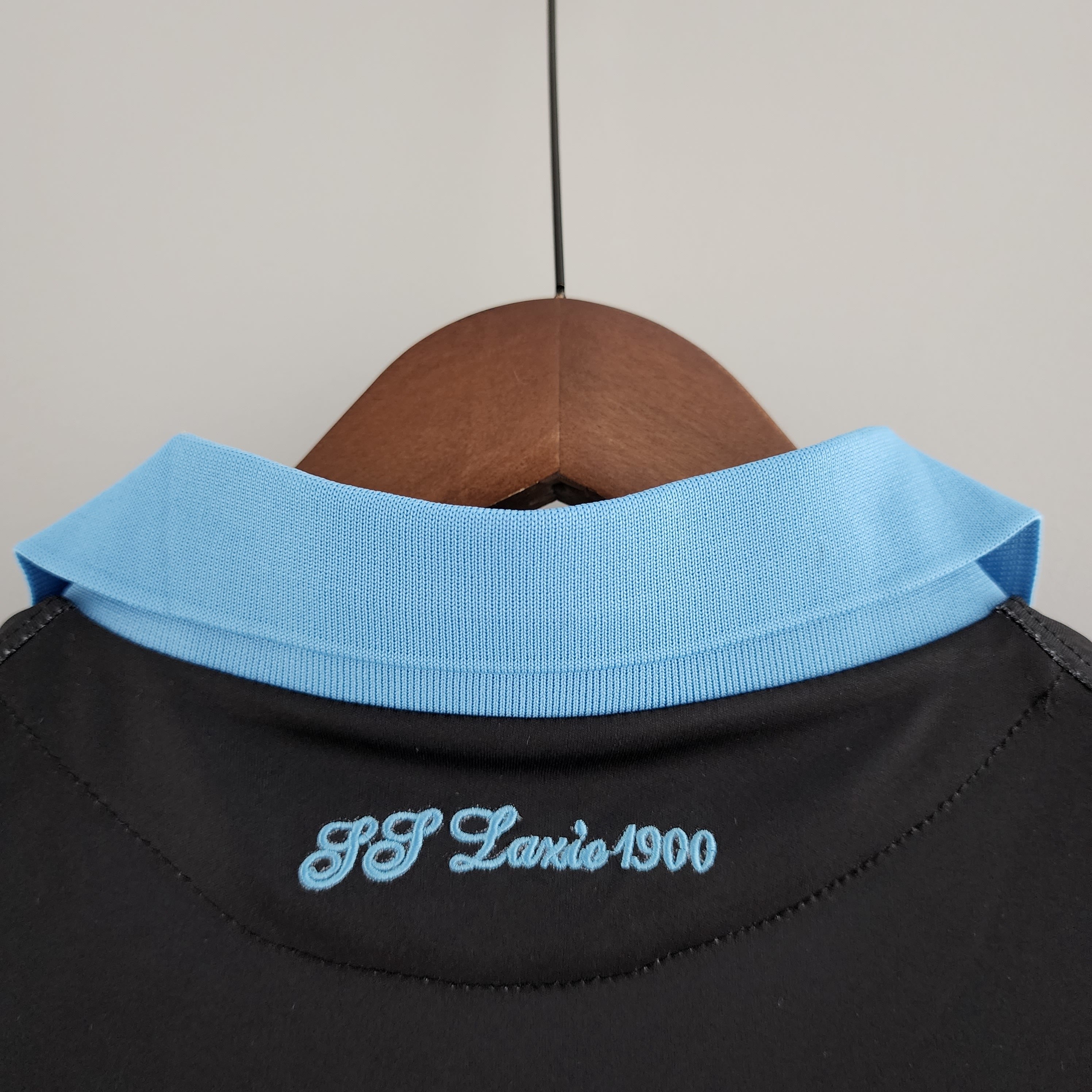 1990s Lazio Retro Football Shirt | Black Sky Blue Home