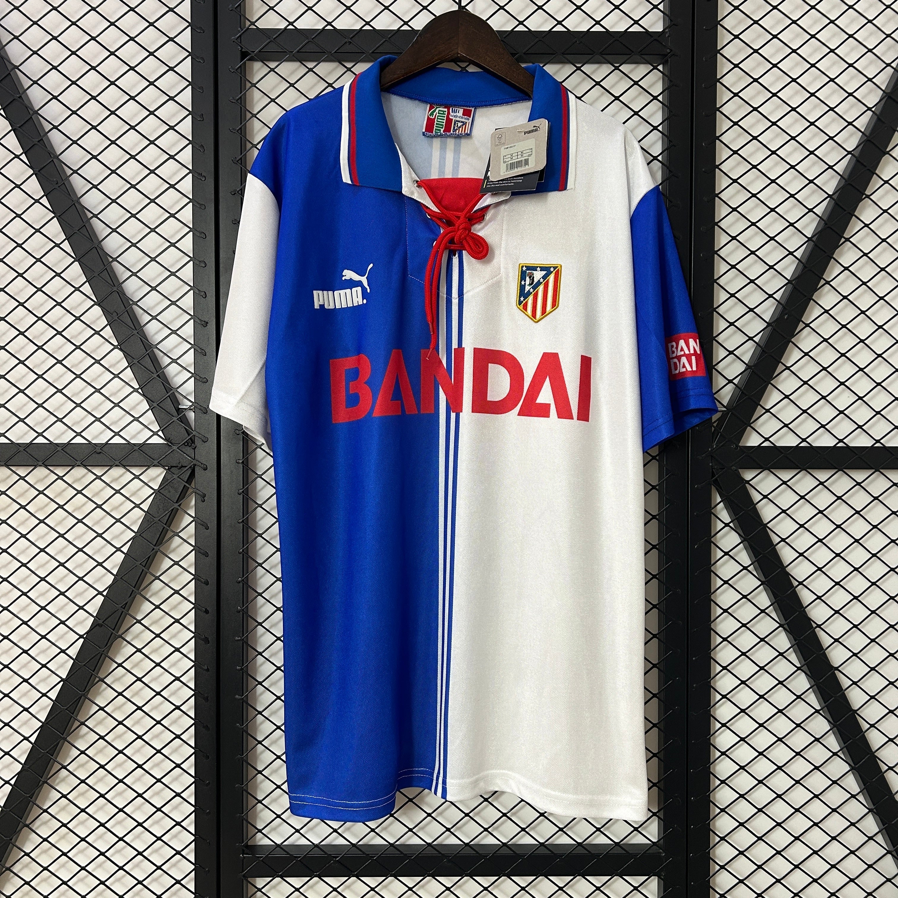 1990s Atletico Madrid Retro Football Shirt | Blue White Home