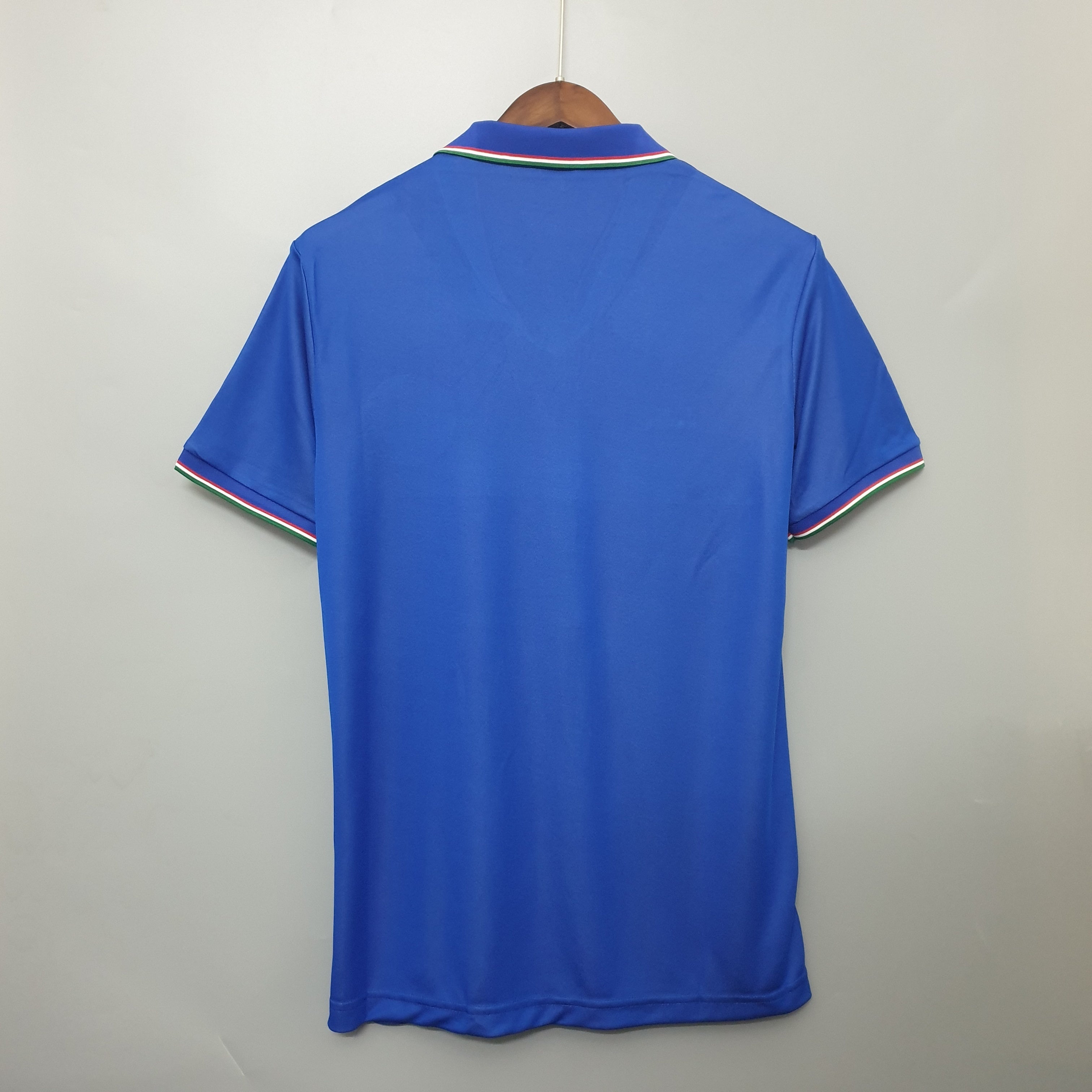 1990s Italy Retro Football Shirt | Blue White Home