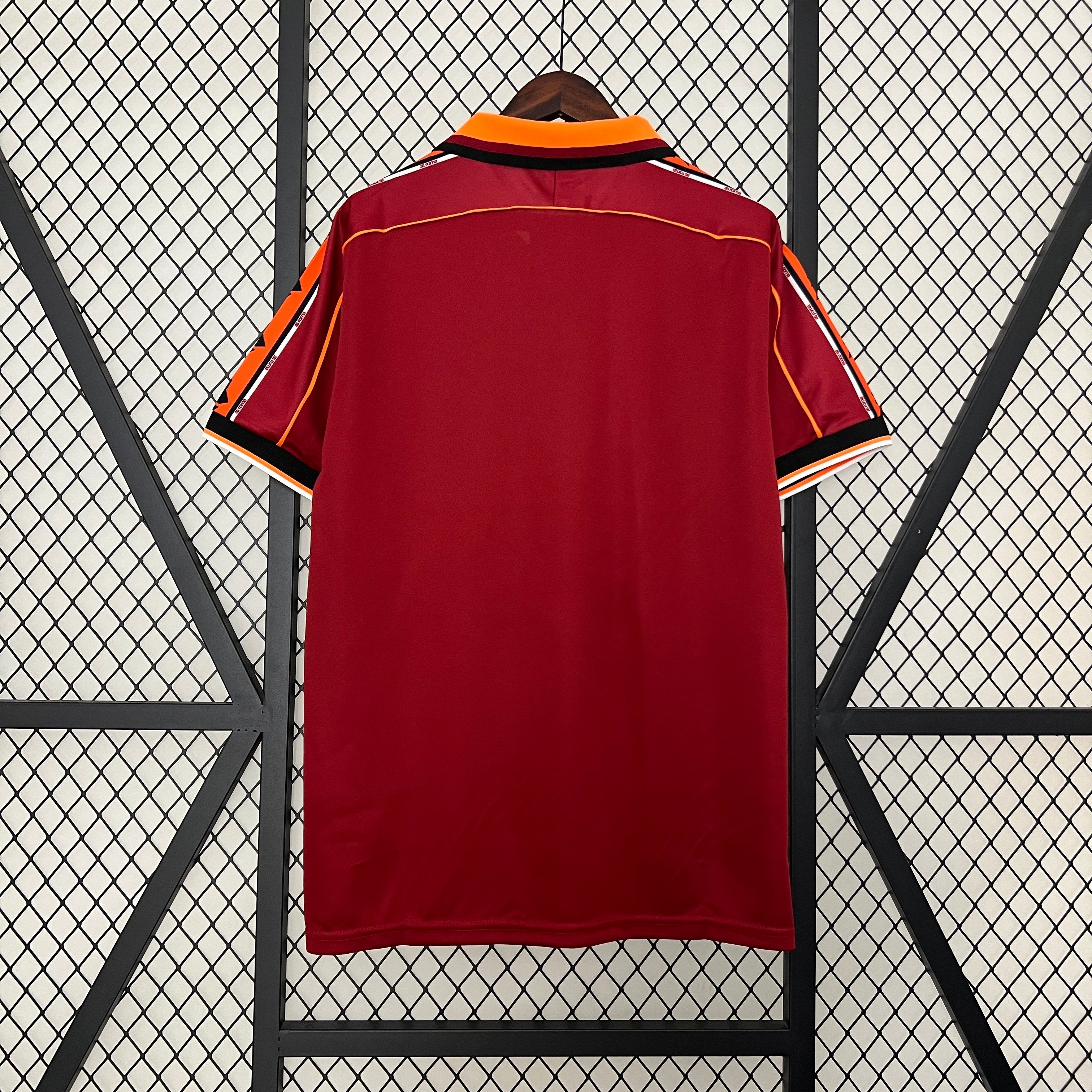 1990s AS Roma Retro Football Shirt | Red Orange Home