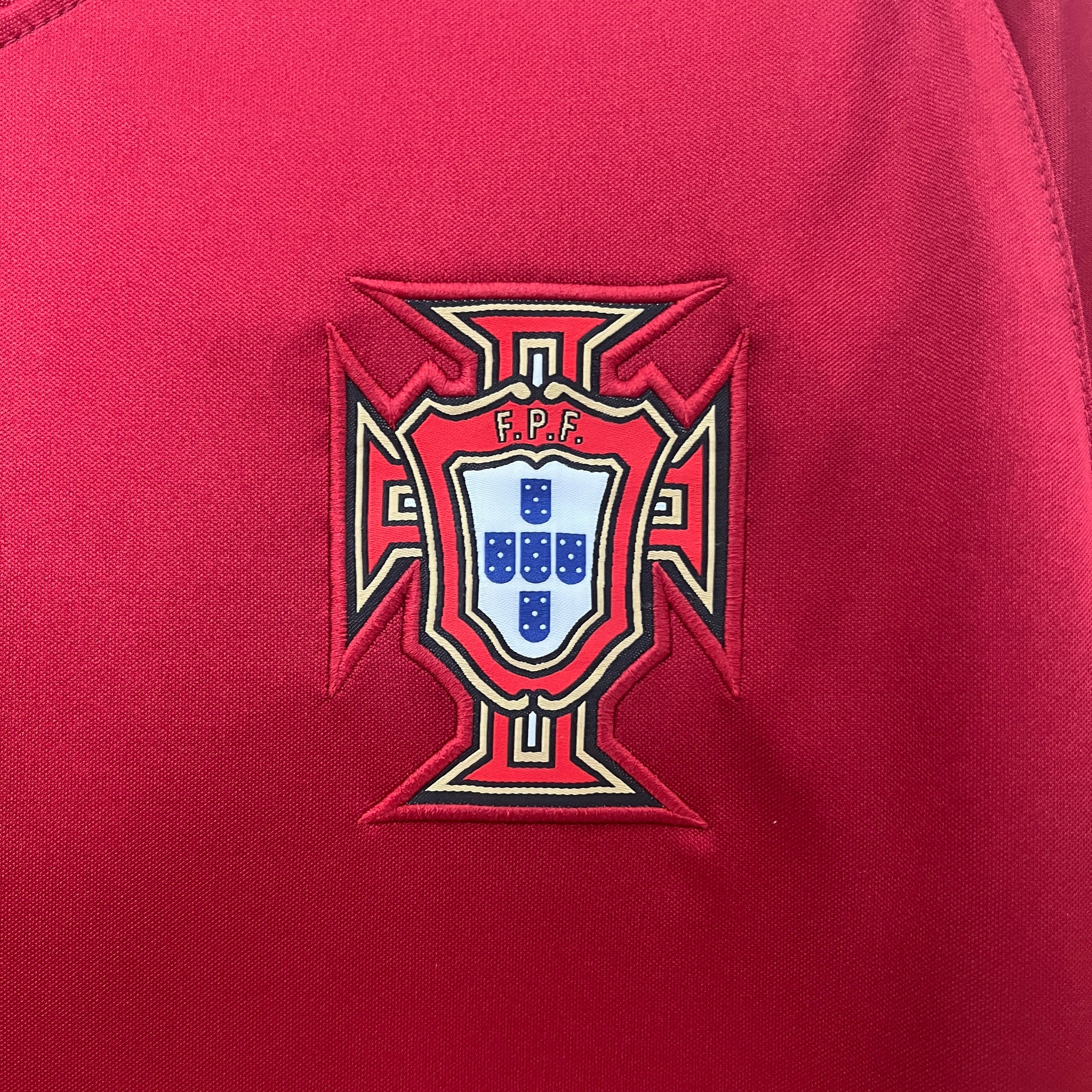 2000s Portugal Retro Football Shirt | Red Yellow Home