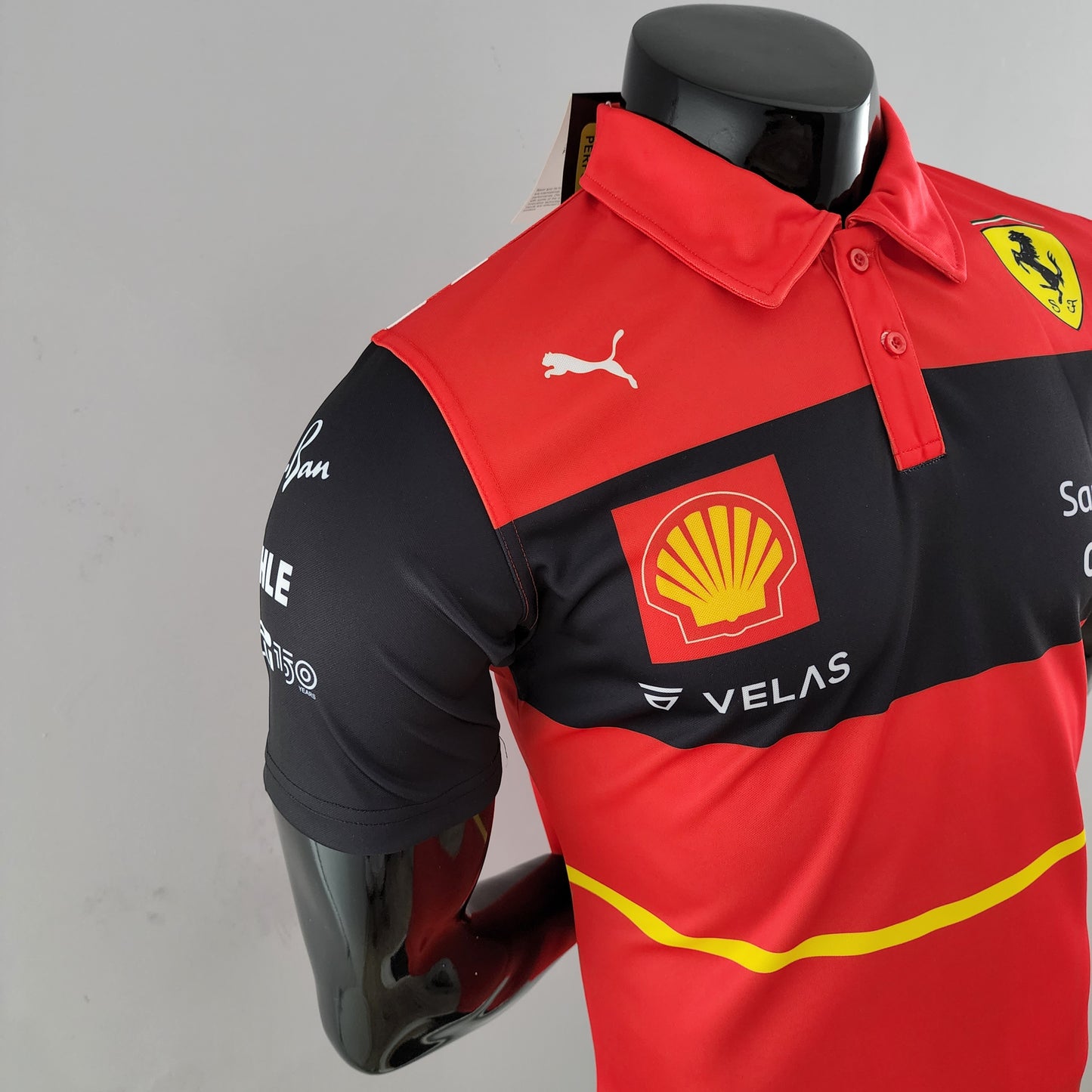 Ferrari F1 2023 Polo – Player Fit – Carlos Sainz #55 | Red Black