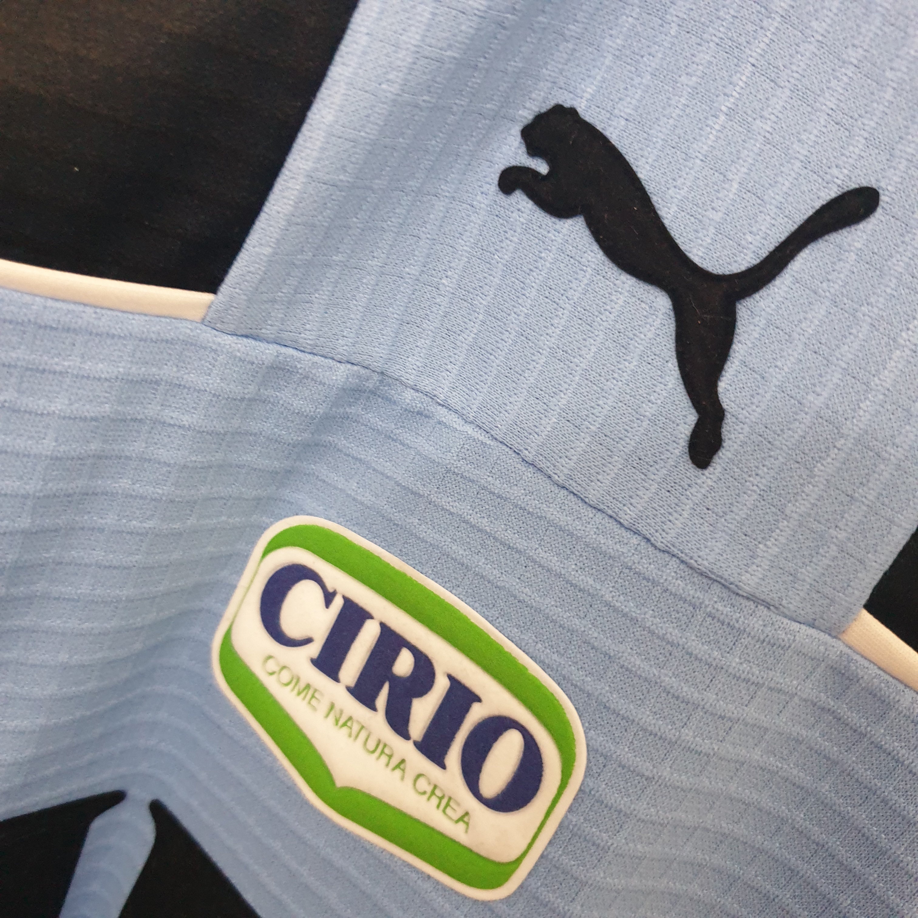 1990s Lazio Retro Football Shirt | Sky Blue Black Home