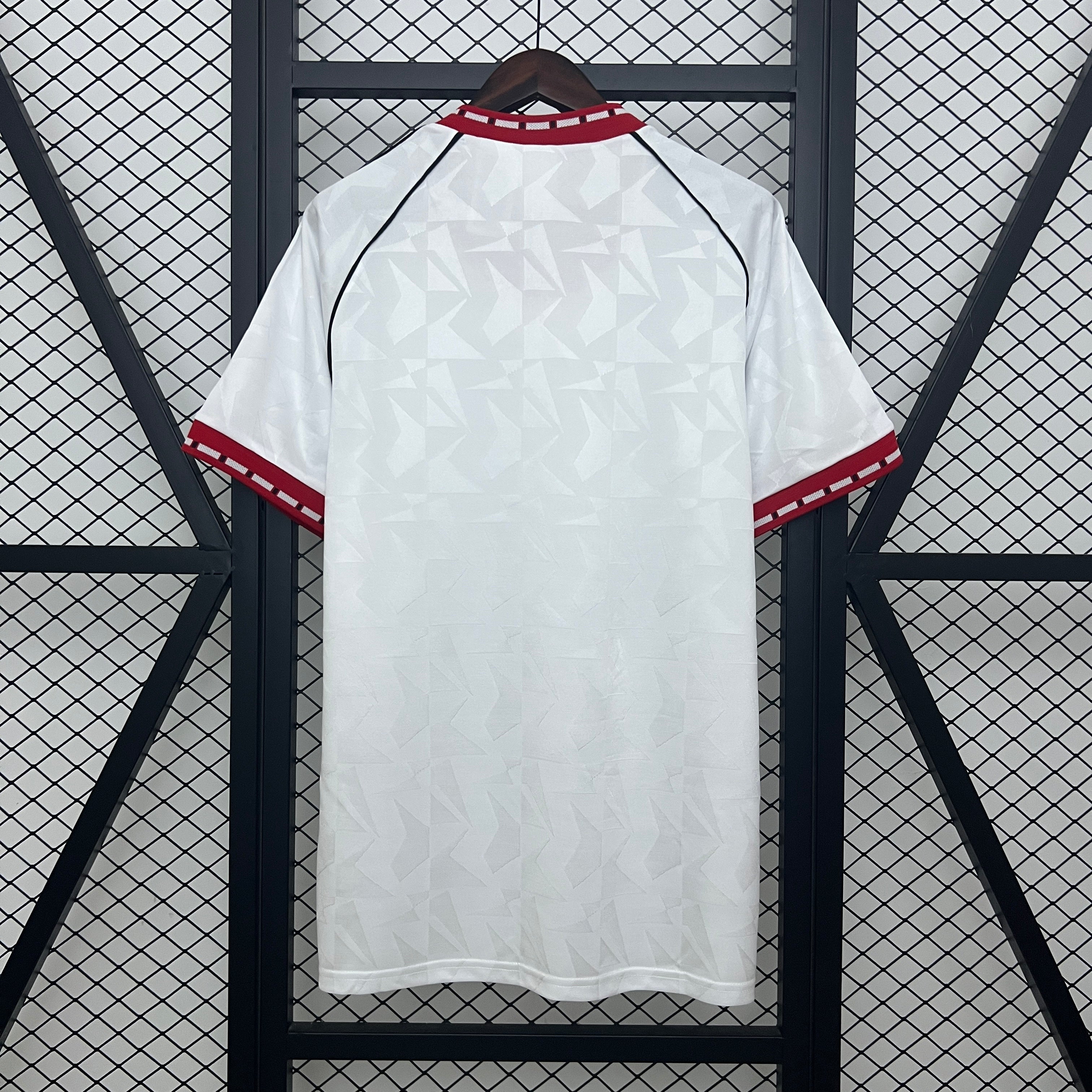 1990s Manchester United Retro Football Shirt | White Red Home