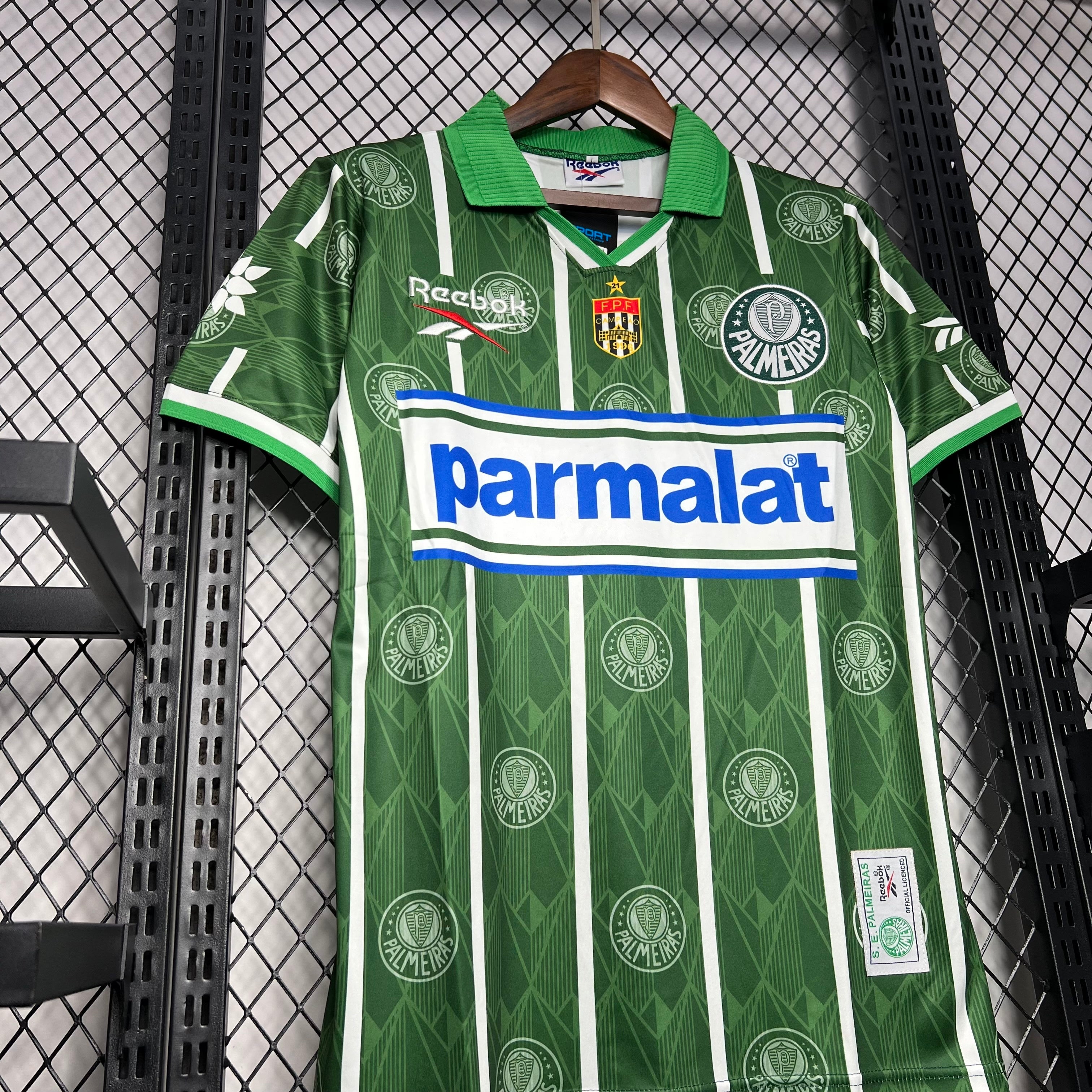 1990s Palmeiras Retro Football Shirt | Green White Home