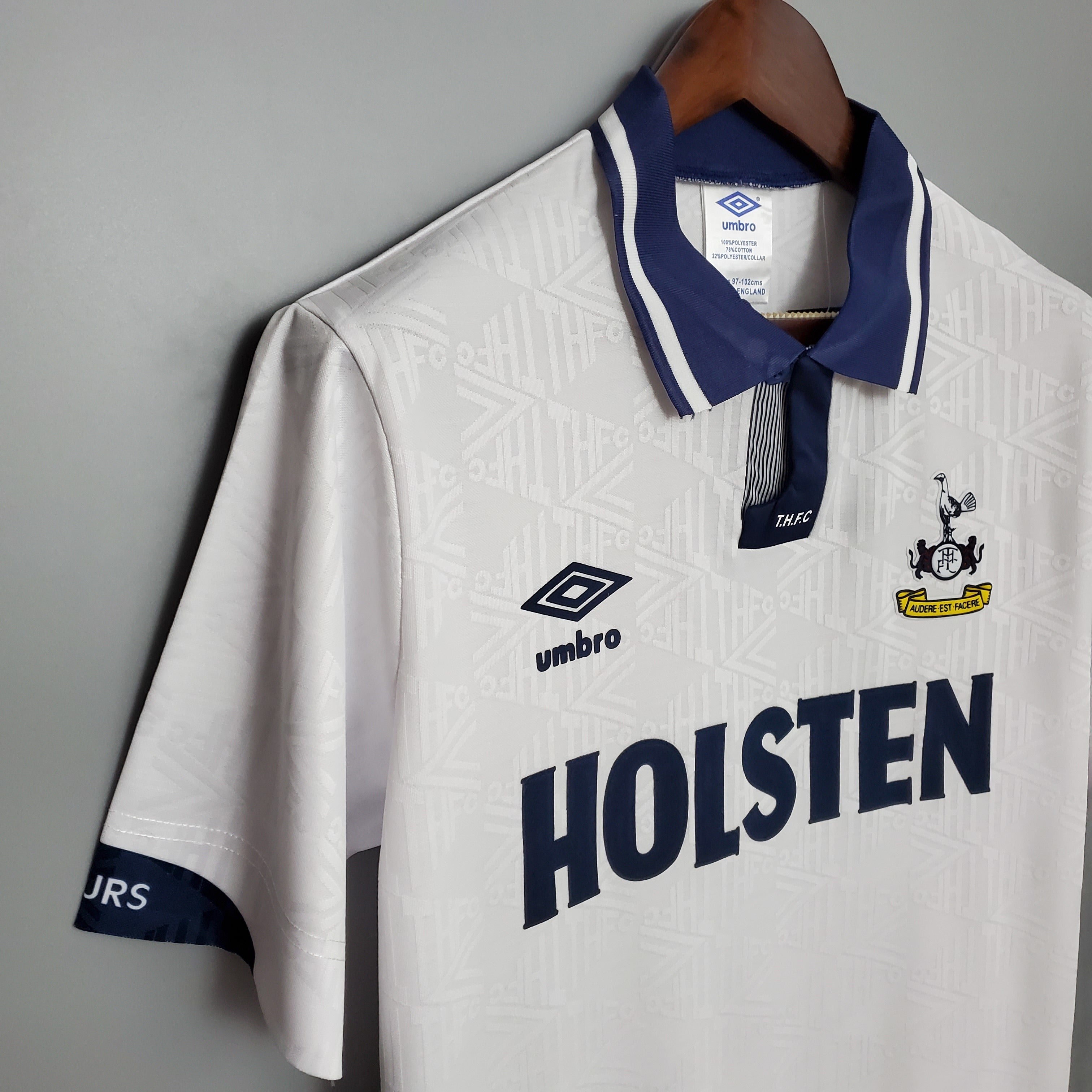 1990s Tottenham Hotspur Retro Football Shirt | White Navy Home