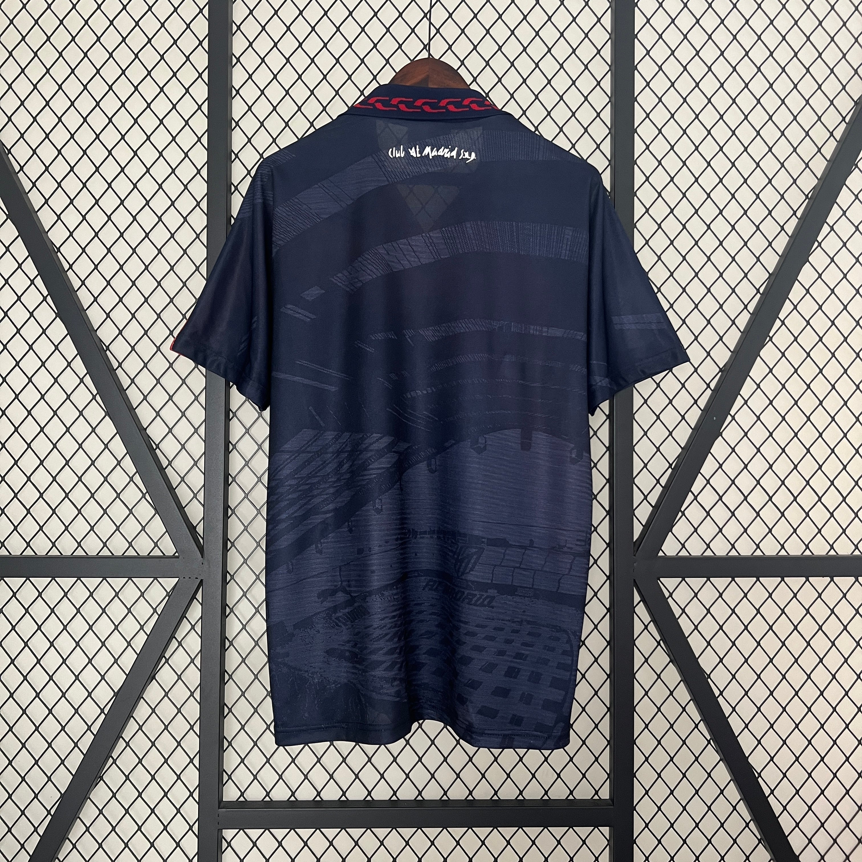 1990s Atletico Madrid Retro Football Shirt | Red Navy Home