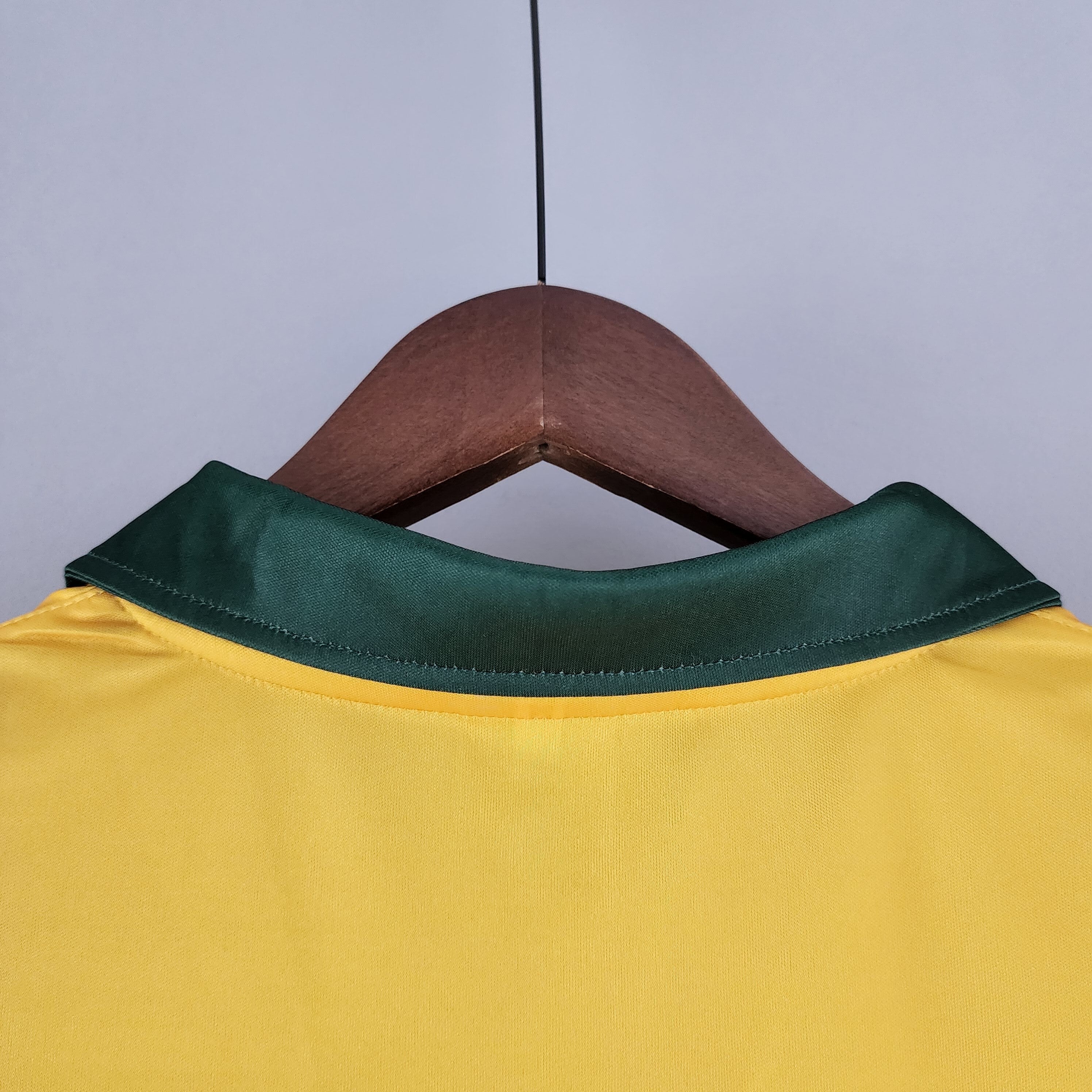 1990s Brazil Retro Football Shirt | Yellow Green Home