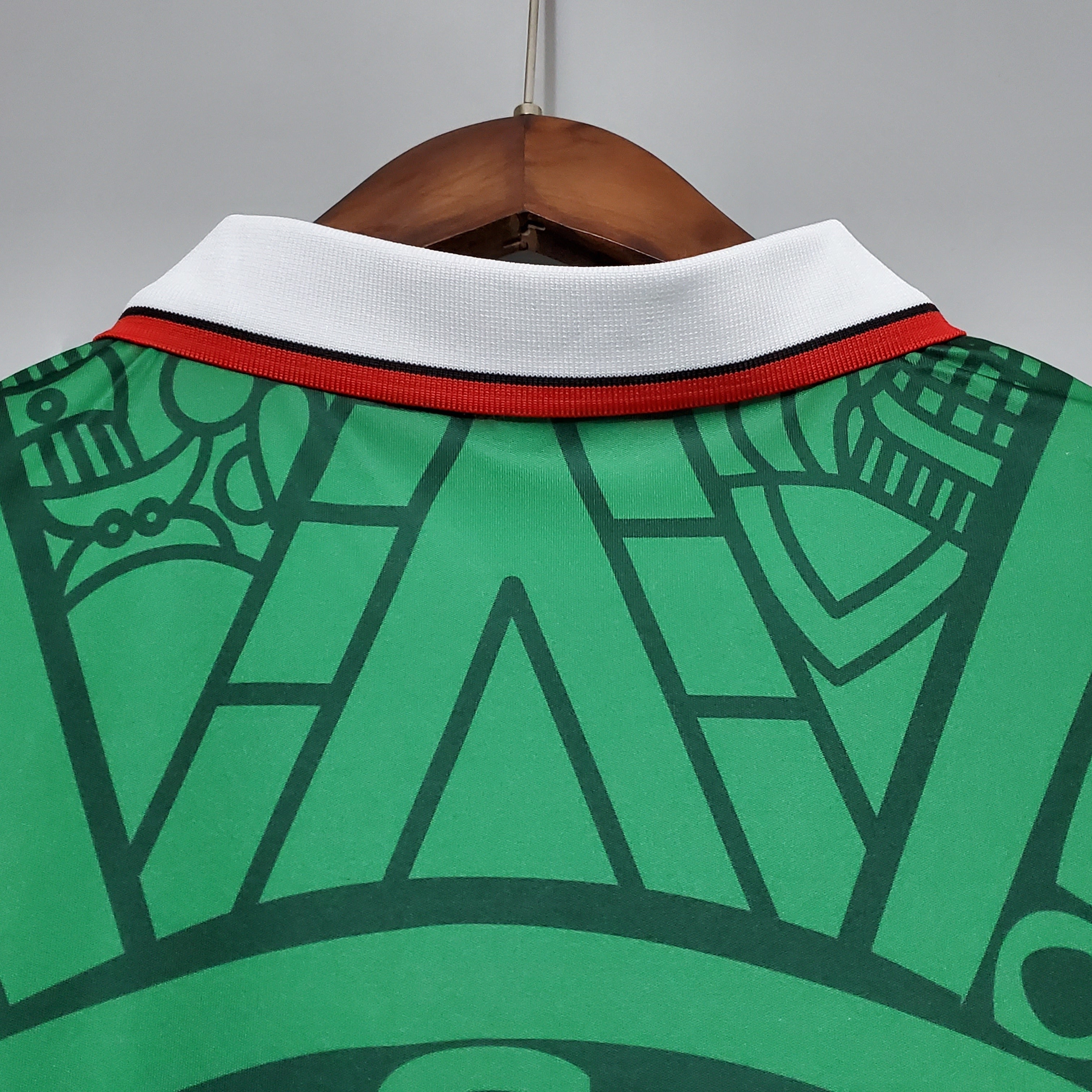 1990s Mexico Retro Football Shirt | Green Red Home