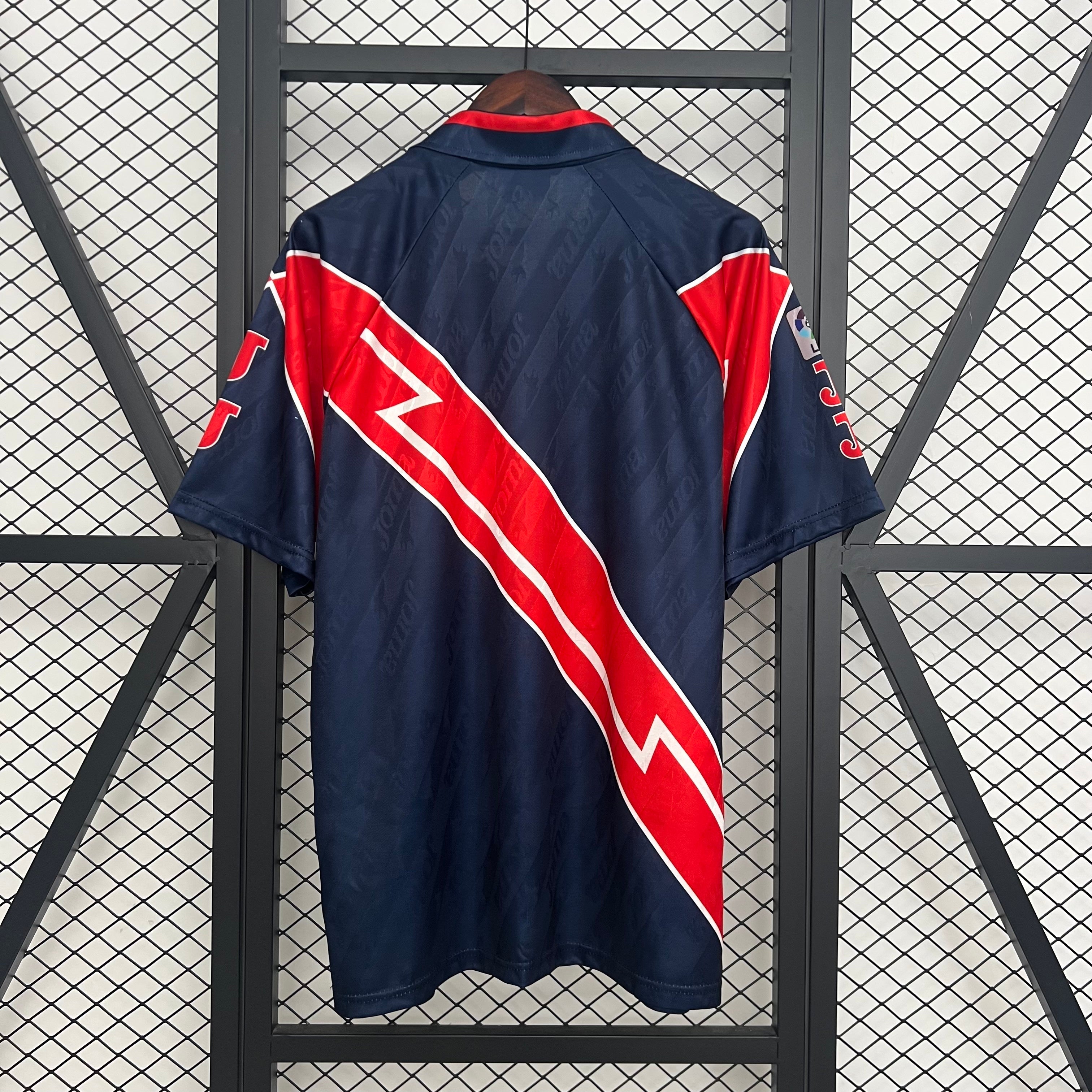 1990s Rayo Vallecano Retro Football Shirt | Navy Red Home